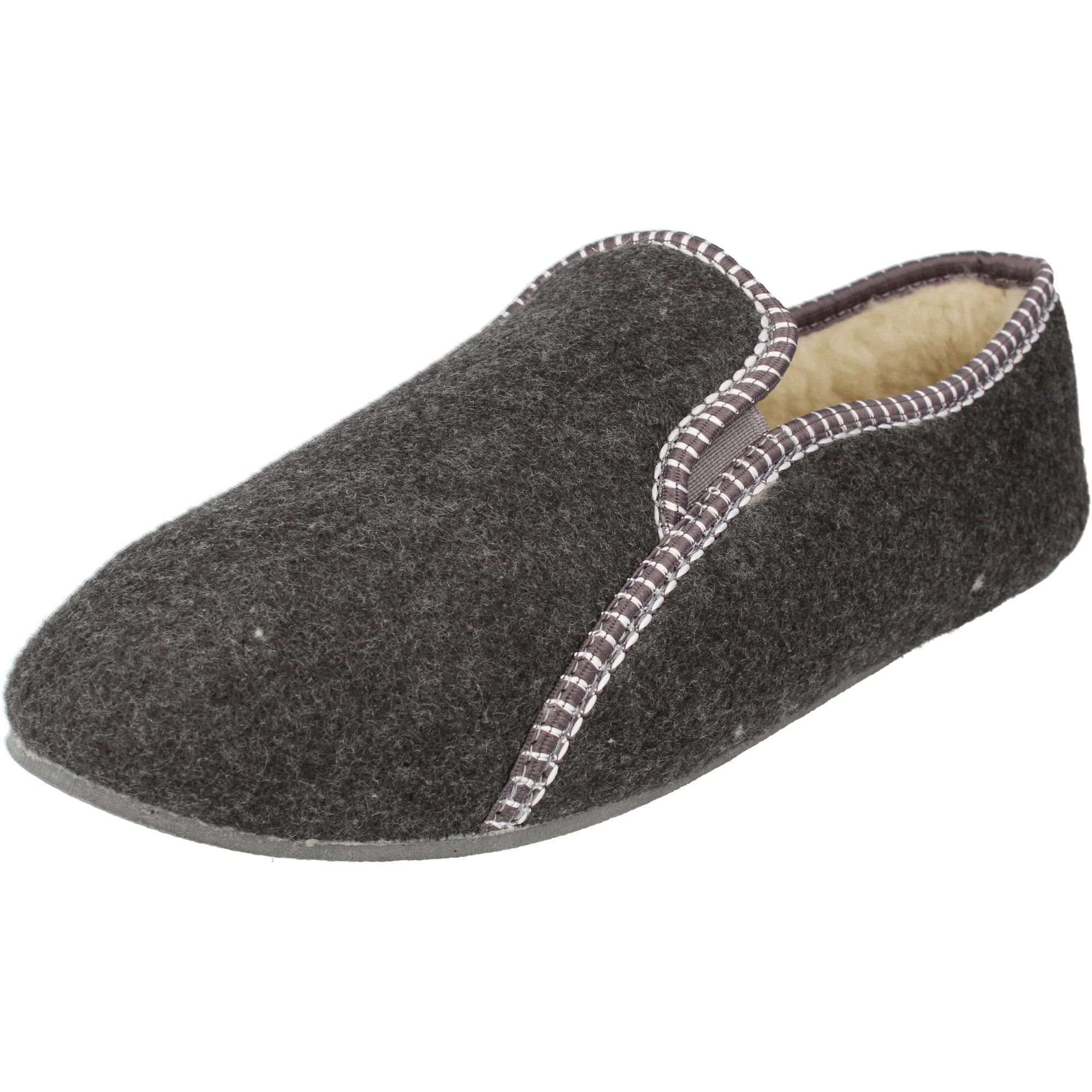 filsko Balk Herren Filz Hausschuh mit Gummisohle, zum schlupfen, Slip-On