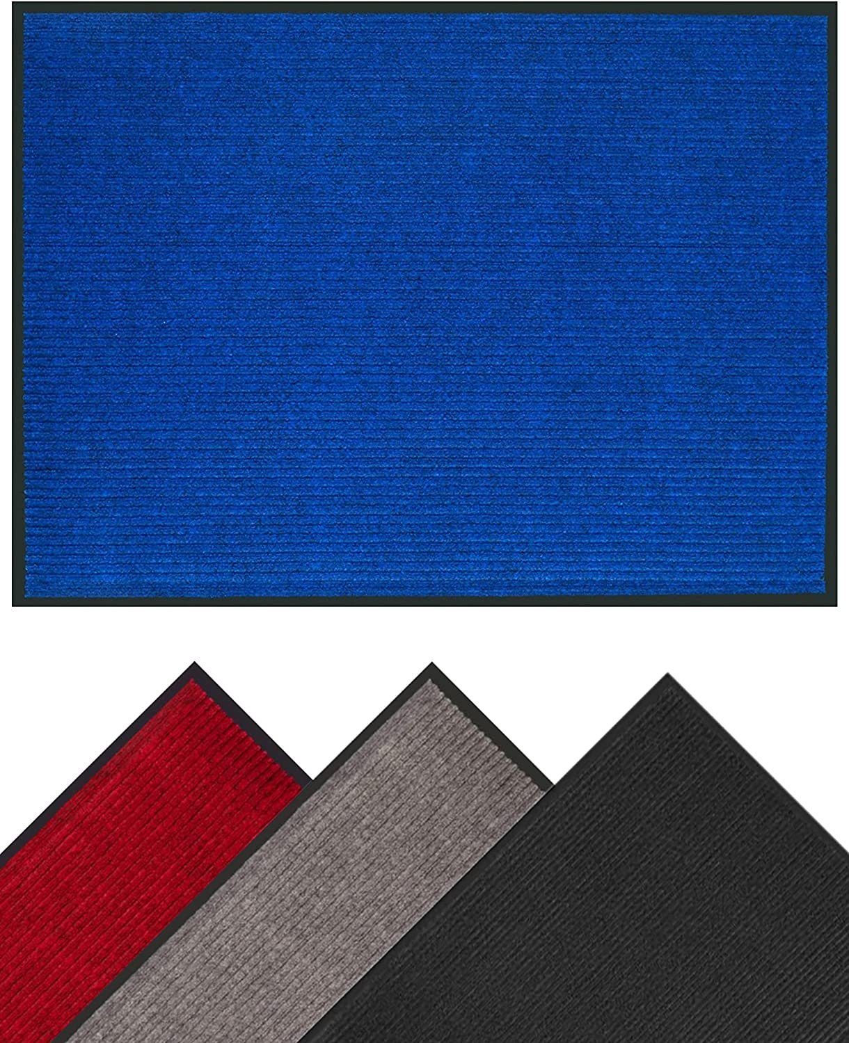 Teppich Schmutzfangmatte 90 x 120 cm Farbe, Praknu, rechteckig, Höhe: 7 mm,  Waschbar - Robust - Rutchfeste Fußmatte für Innen- und Außenbereich