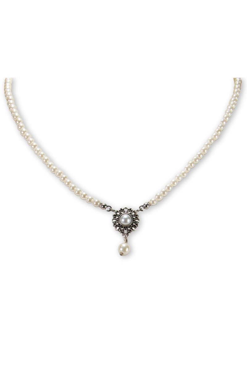 Alpenflüstern Kette mit Anhänger Trachtenkette - HELENA - creme, rosé günstig online kaufen