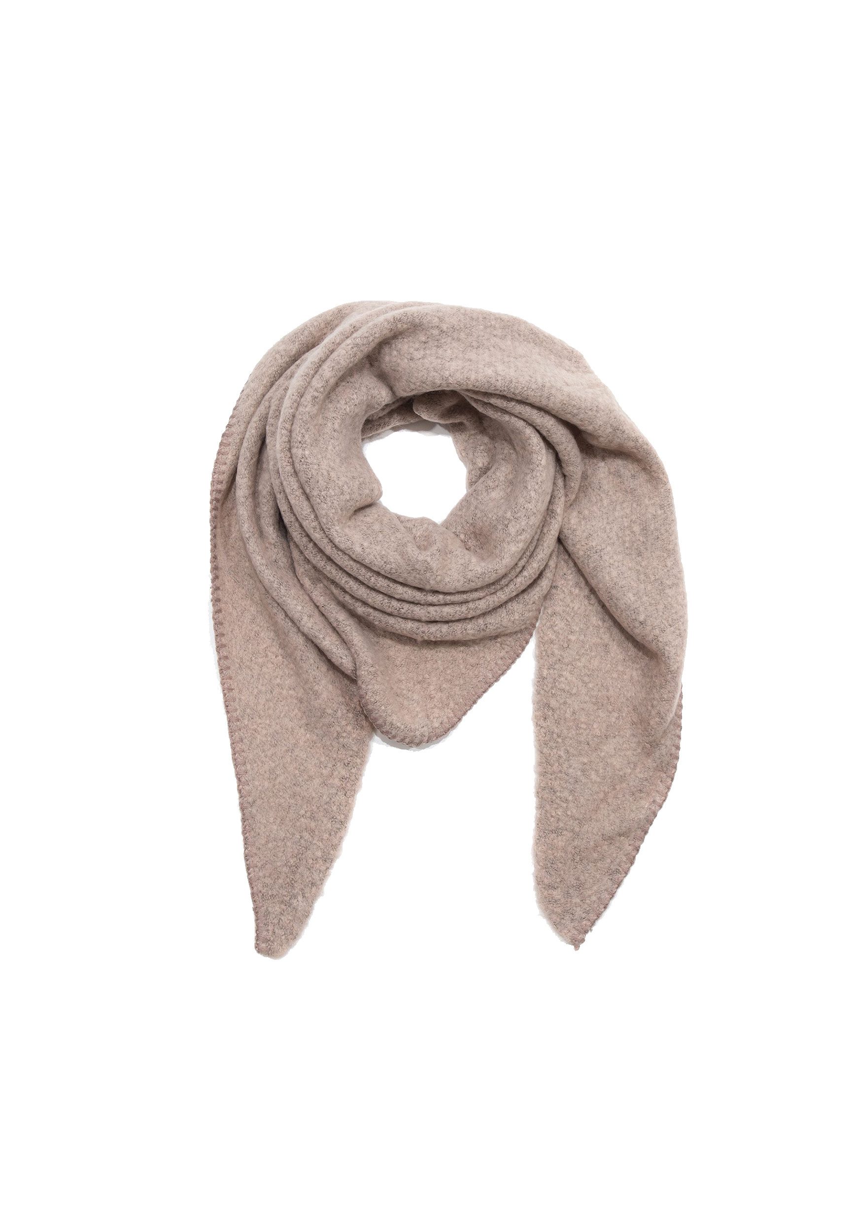 Faera Modeschal Bouclé Dreieckstuch cozy Material, 8148 in Braun