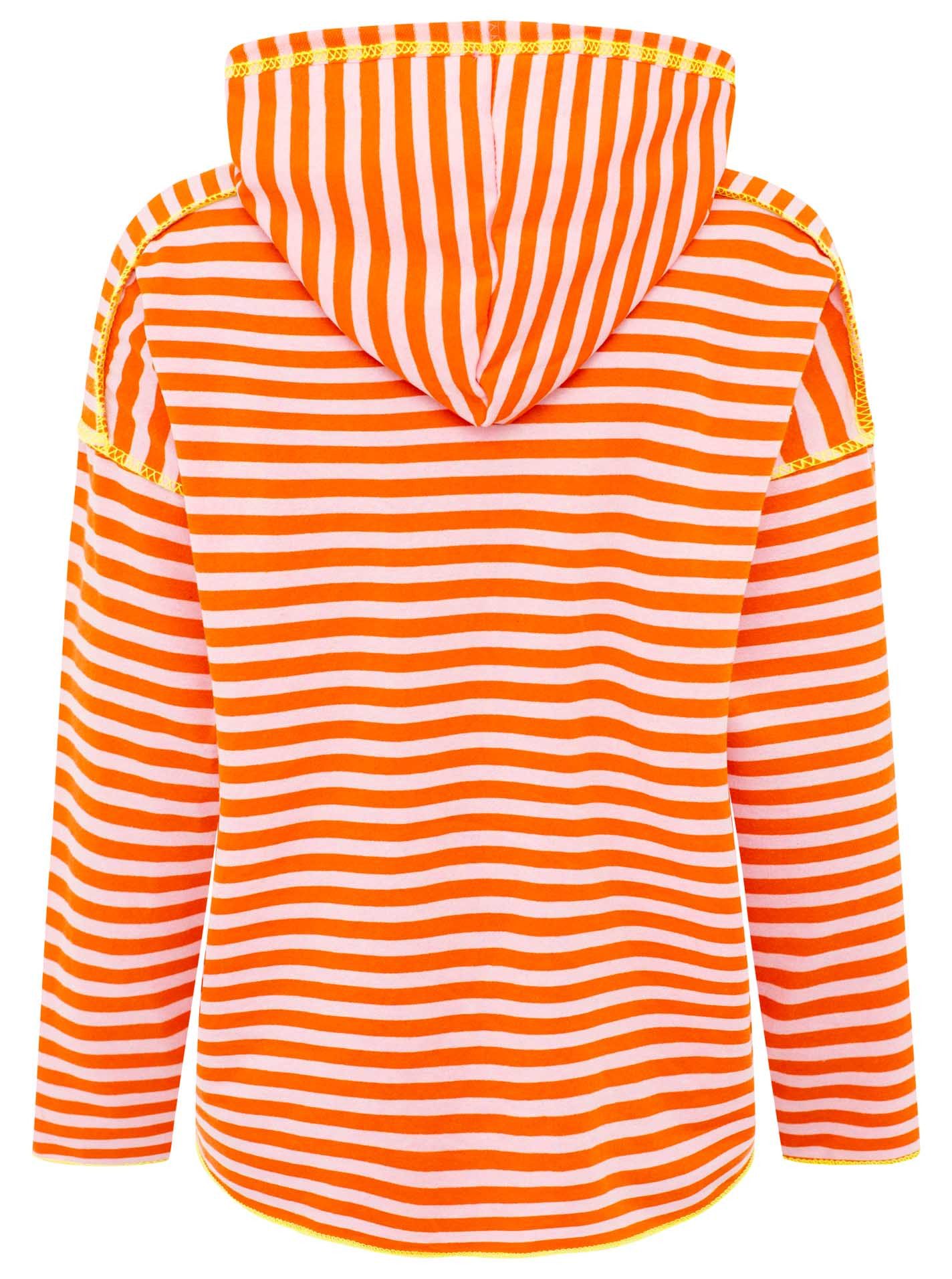 Zwillingsherz Hoodie Neon Streifen & Patch
