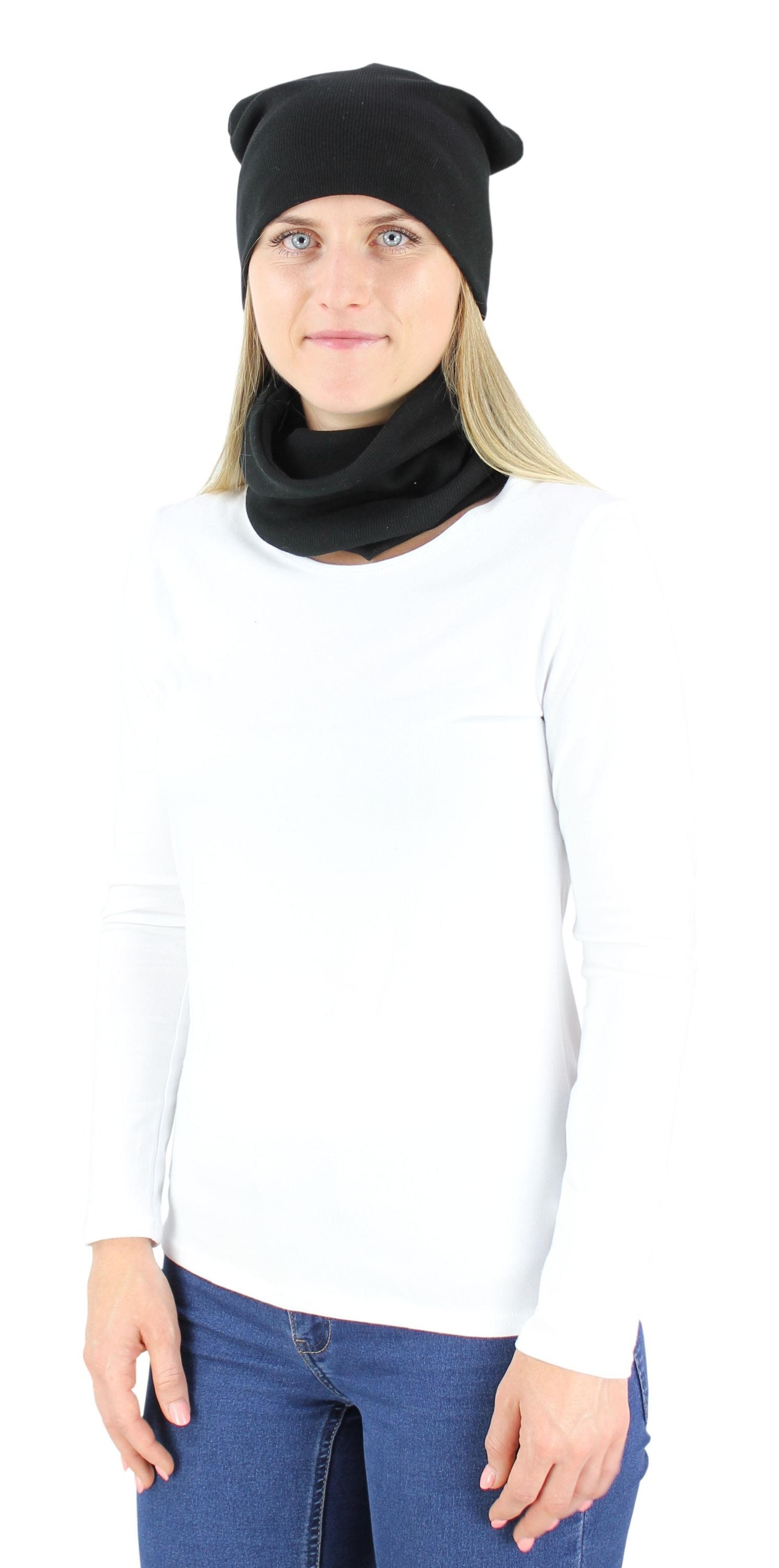 Alkato Beanie Alkato Unisex Beanie Mütze und Schal Set Uni günstig online kaufen