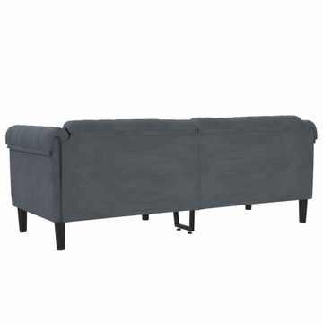 vidaXL Sofa Sofa 3-Sitzer Dunkelgrau Samt