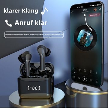 Tisoutec Bluetooth Kopfhörer, Kopfhörer Kabellos Bluetooth 5.3 In Ear Kopfhörer Bluetooth-Kopfhörer