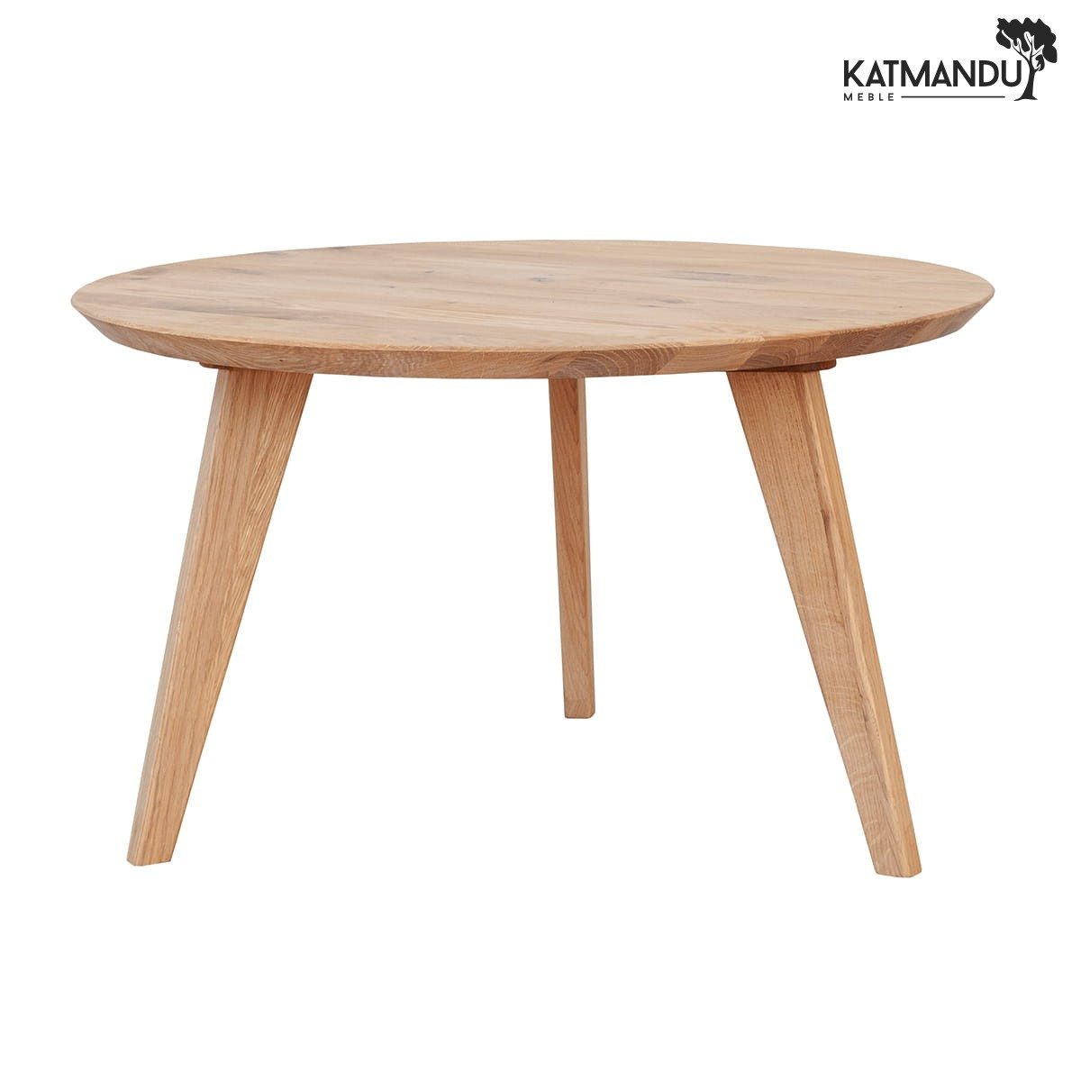 Katmandu Couchtisch Orbetello rund 90 cm aus massiver Eiche geölt (1-St), Massivholz hochwertig verarbeitet