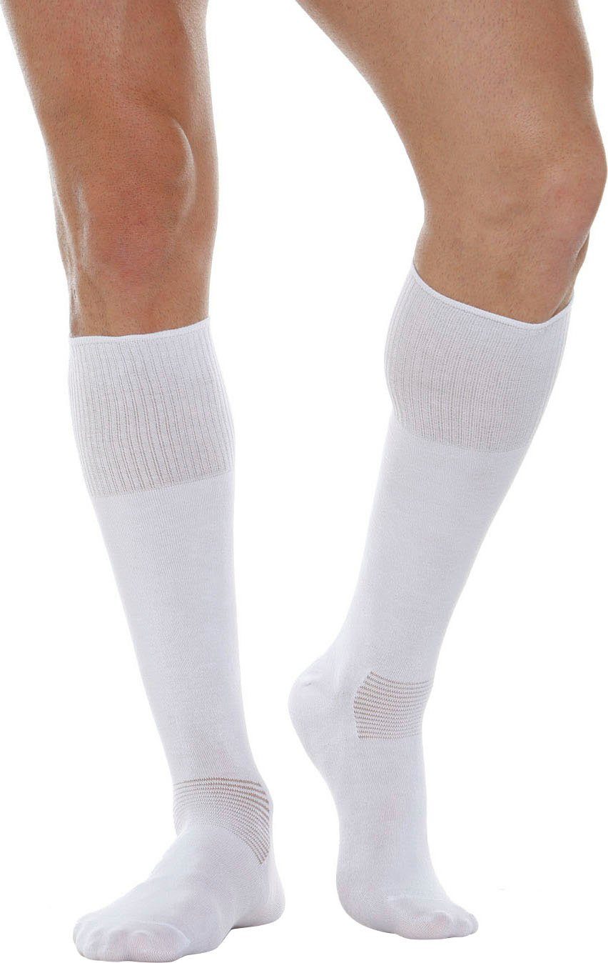 Crabyonfaser Strumpf (1-Paar) RELAXSAN Diabetikersocken mit Diabetic weiss