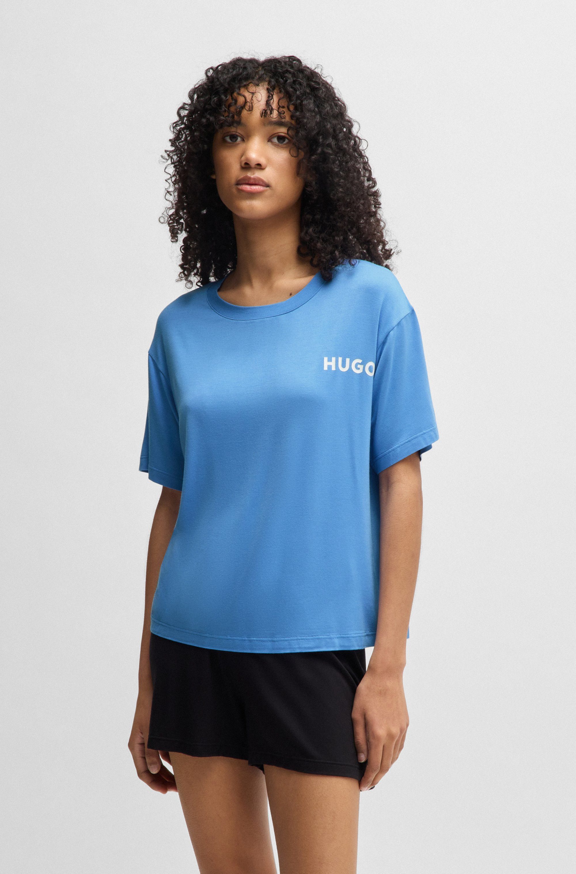 HUGO Rundhalsshirt UNITE_T-SHIRT mit Logo-Print günstig online kaufen