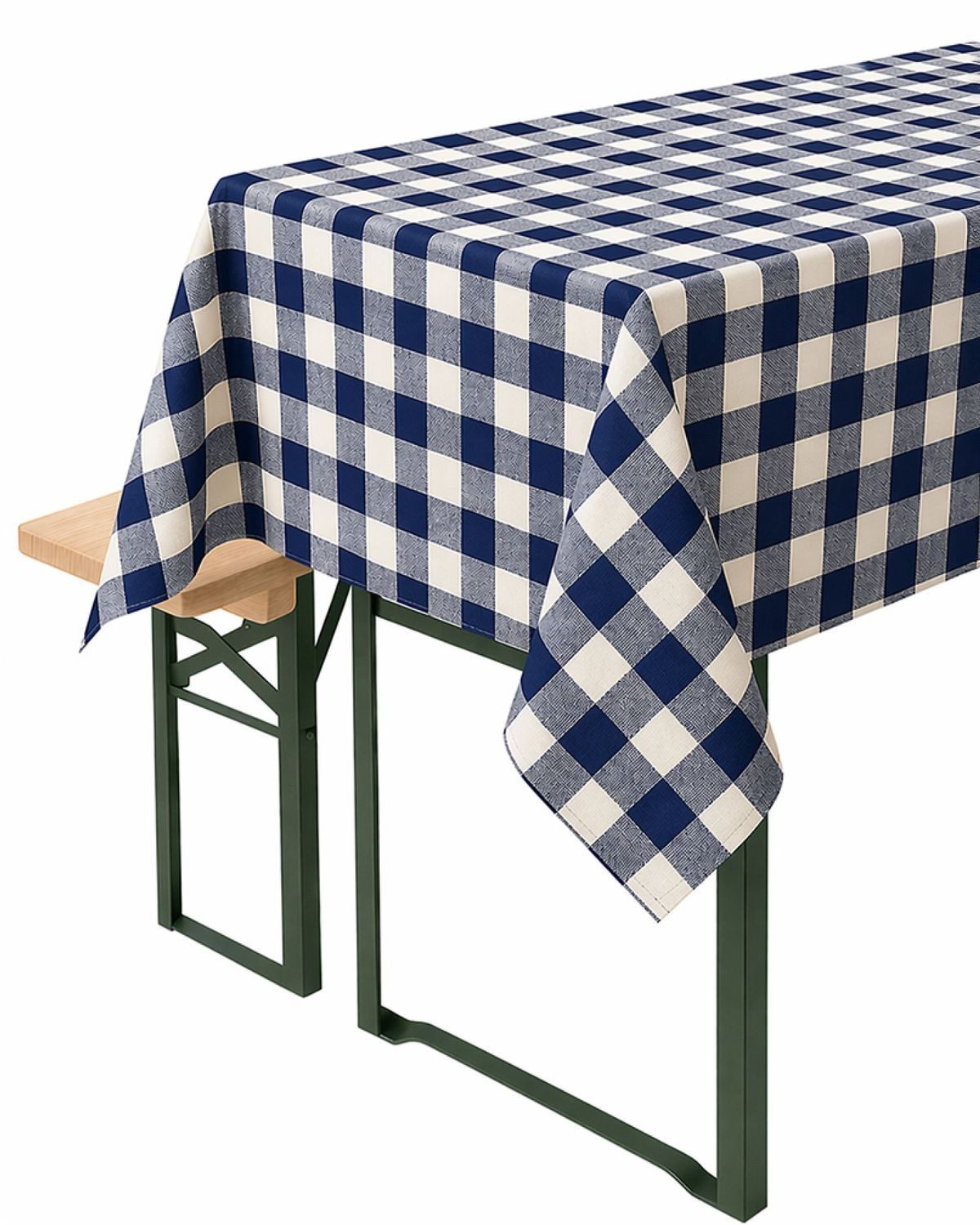 texpot Tischdecke Tischwäsche im 2 cm Karo blau-weiß 100% Baumwolle Landhaus Tischdecken (1-tlg)