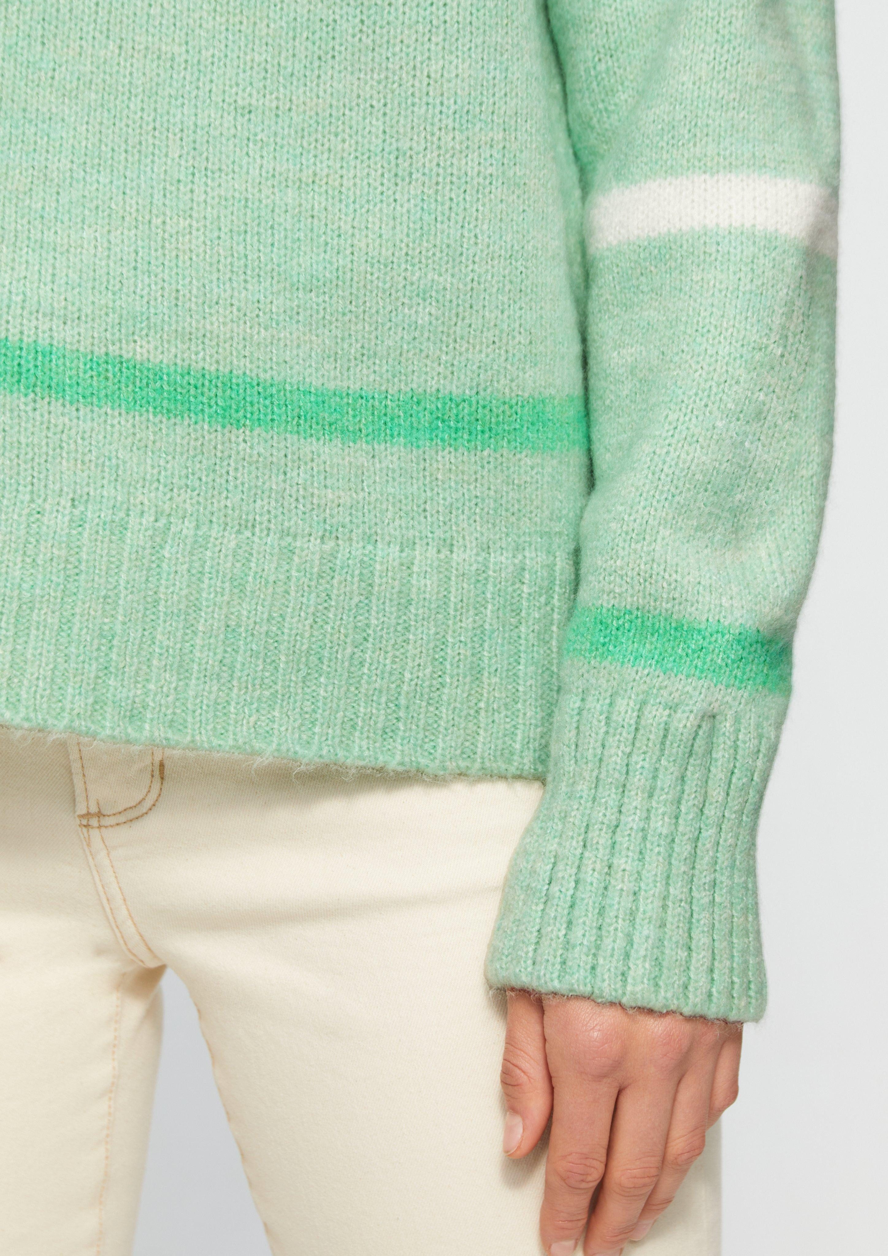 s.Oliver Strickpullover Gestreifter Strickpullover mit Rollkante günstig online kaufen