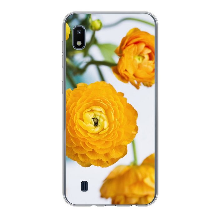 MuchoWow Handyhülle Blumen - Draußen - Orange Handyhülle Samsung Galaxy A10 Smartphone-Bumper Print Handy