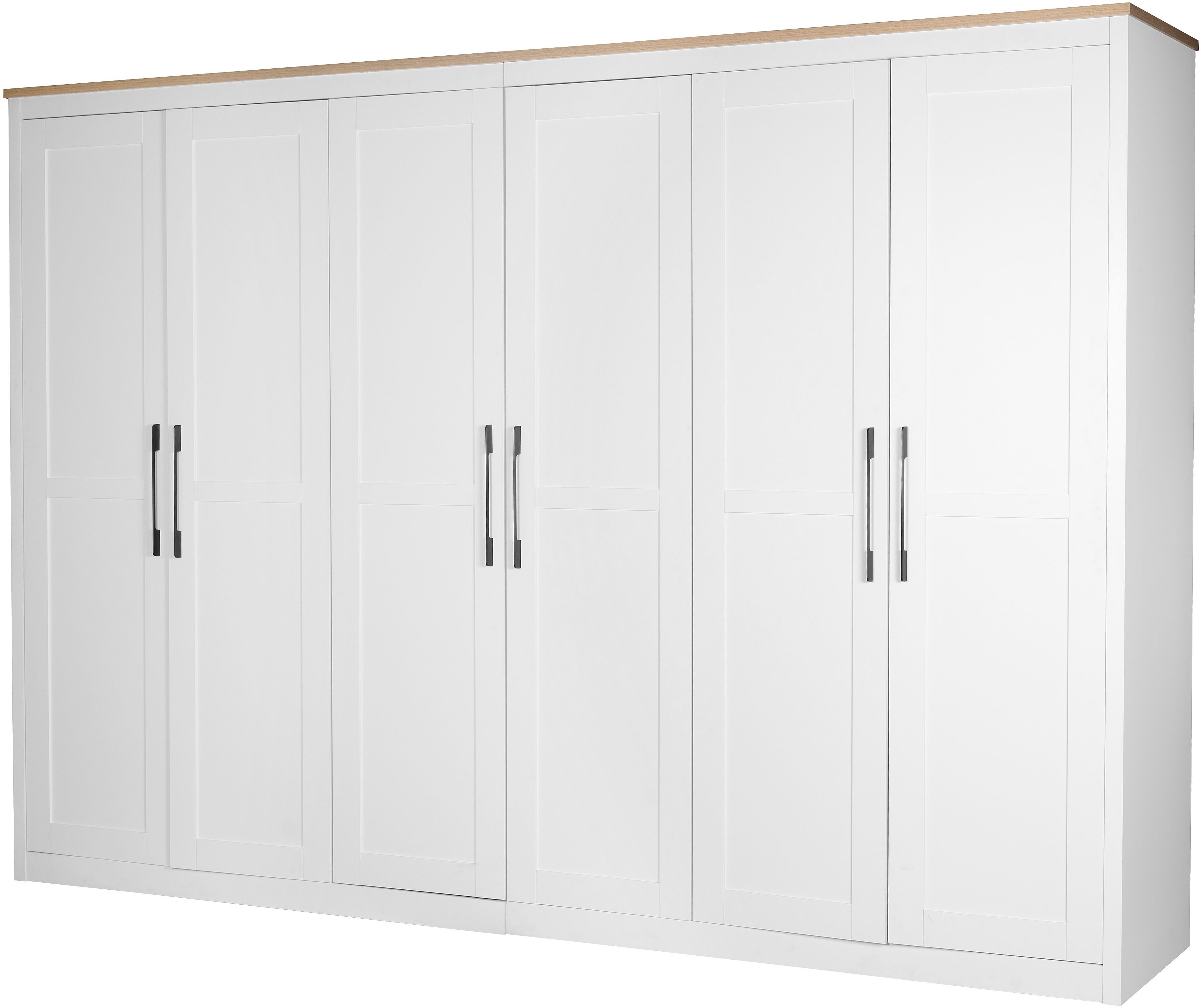OTTO home Kleiderschrank Büsum Schlafzimmer Schrank Otto´s Choice mit 6 Softclose Türen (stabile robuste Bauweise mit optimaler Aufteilung - Breite 3m) Schlafzimmerschrank Landhaus Design Garderobe Schrank Bestseller