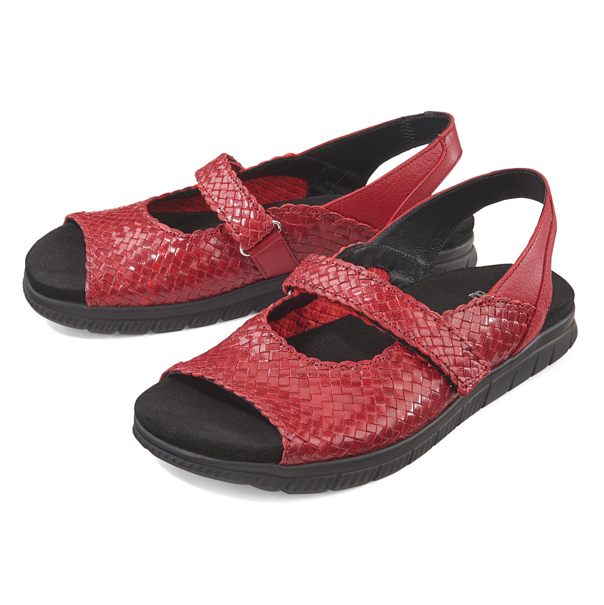Damenschuh Sandale Rot in Modell Farbe - BÄR Leni der
