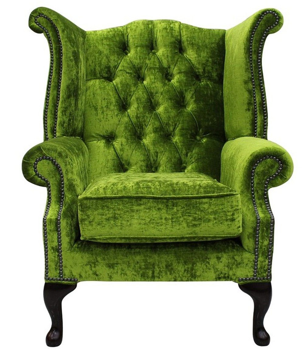 JVmoebel Ohrensessel Chesterfield Sessel aus Leder in Braun mit Lounge-Funktion, Made in Europa
