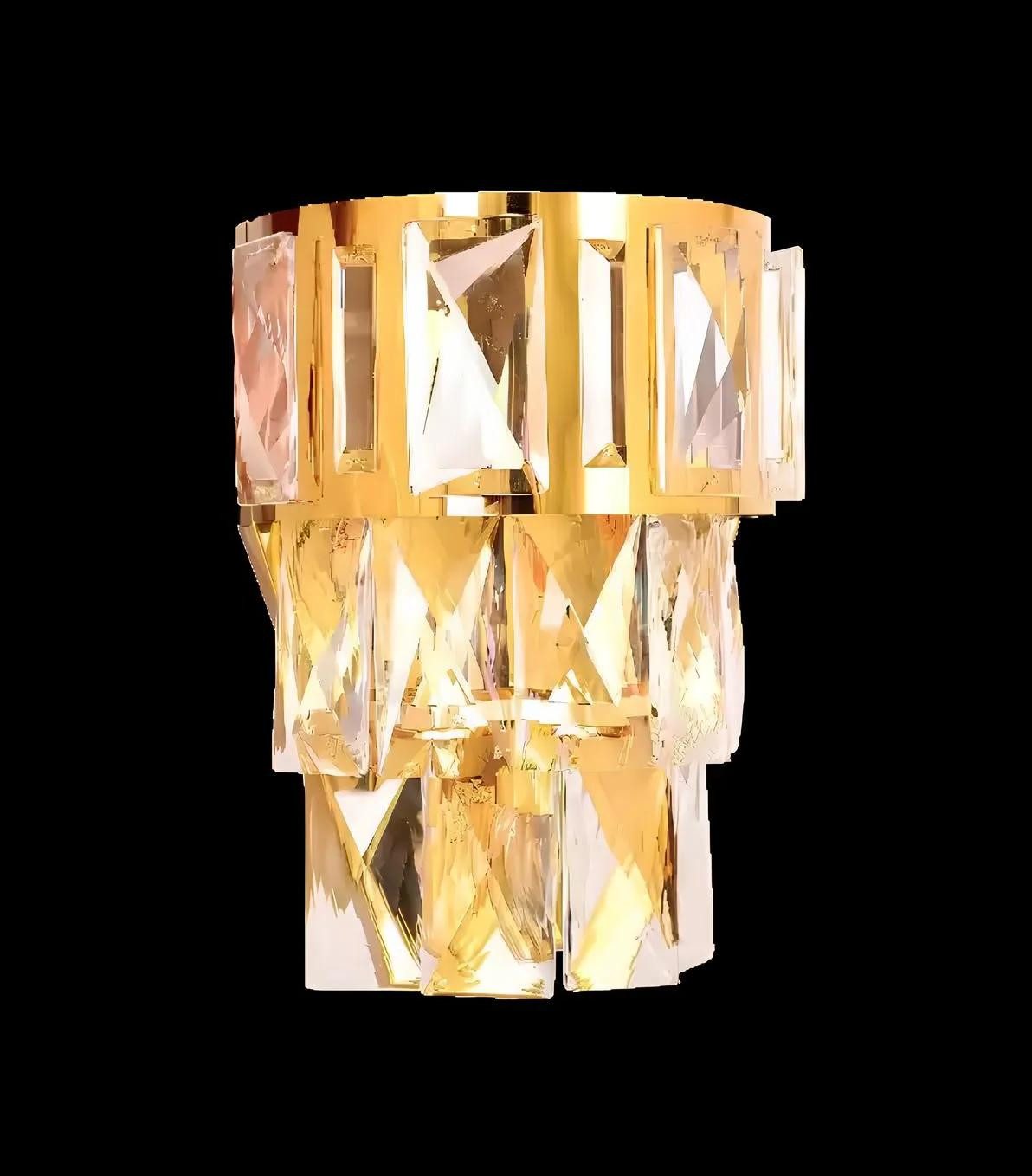 Xlmoebel Wandleuchte Kristall Wandleuchte in Gold mit eleganter Gestaltung, Hergestellt in Europa