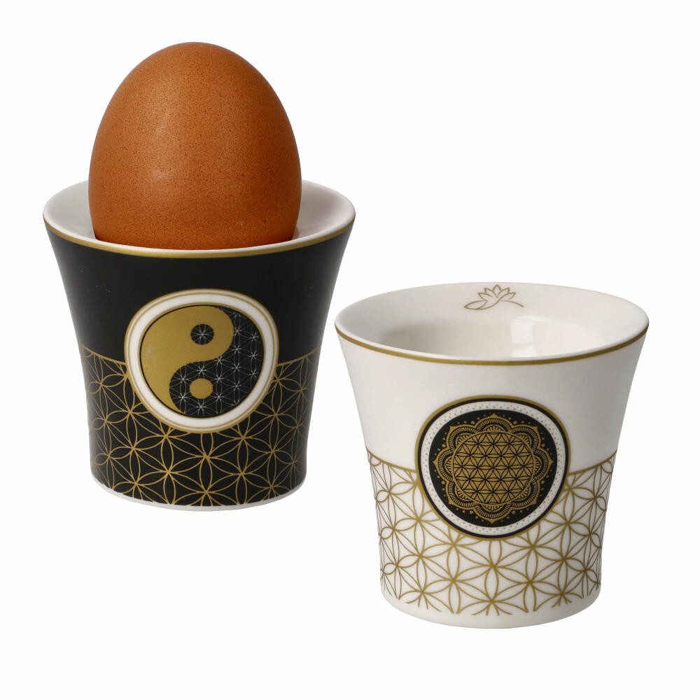 Goebel Eierbecher Goebel Eierbecher 2er Set Lotus, New Bone China, Bunt, 23500791, (2-tlg)