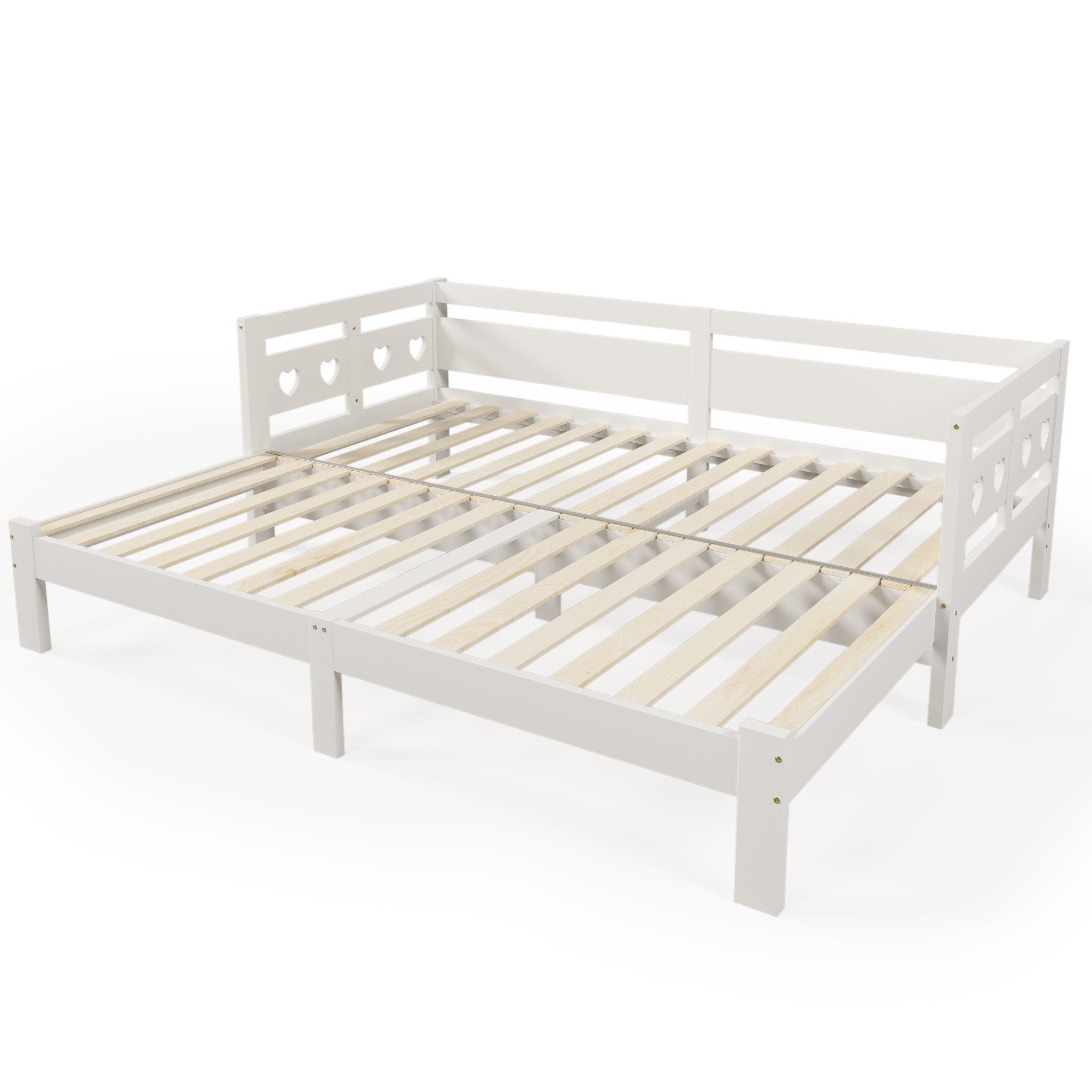 Daybed Daybett Tagesbett,Ausziehbar Bett,90*200cm,Kiefer massiv