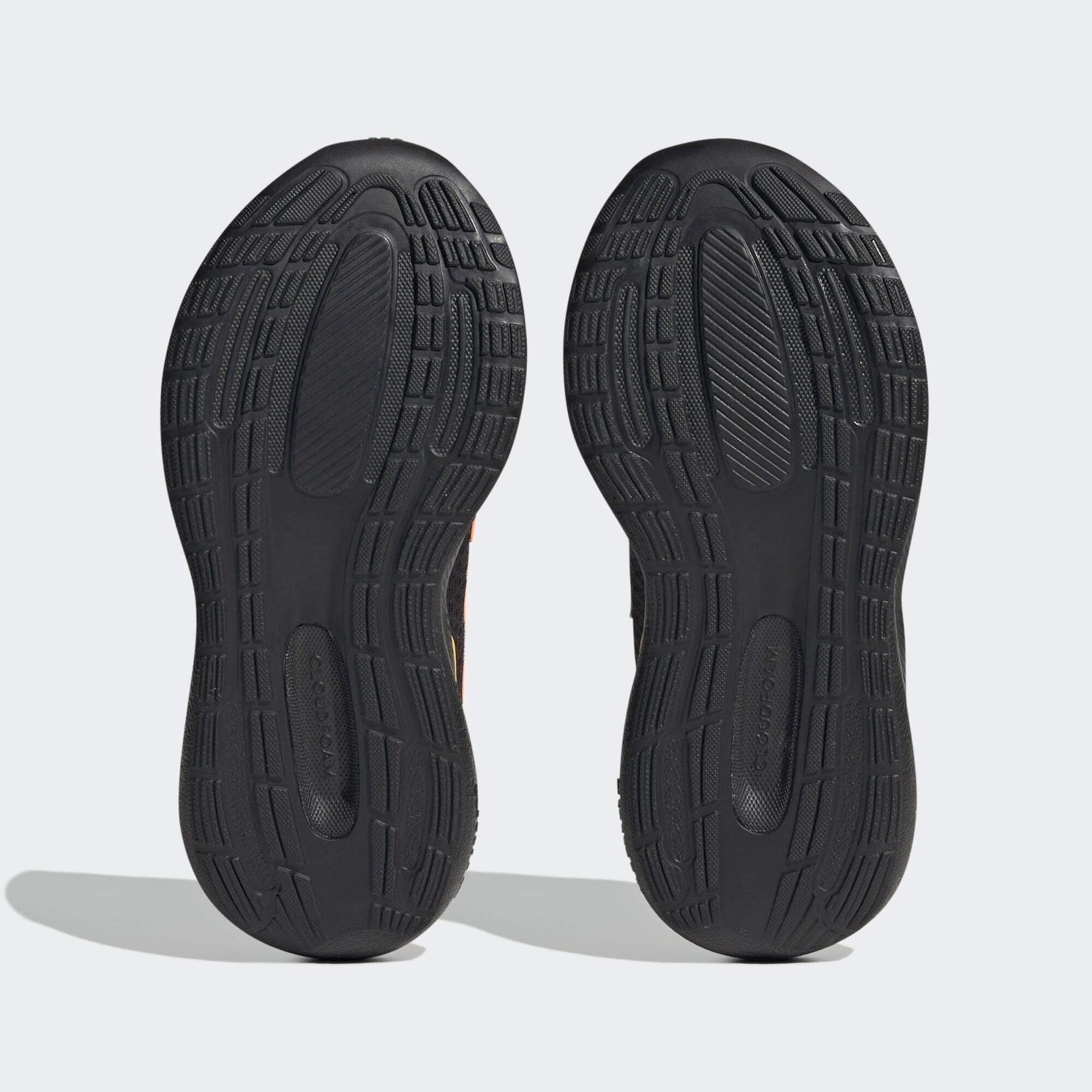 adidas Sportswear RUNFALCON Black Screaming Core Sneaker / Solar Gold Orange SCHUH 3 / LACE