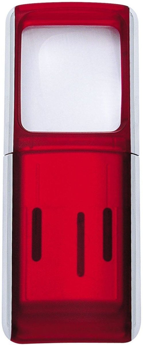 WEDO Taschenlupe Lupe eckig beleuchtet incl. Batterien farbig sortiert Packung mit 15 S