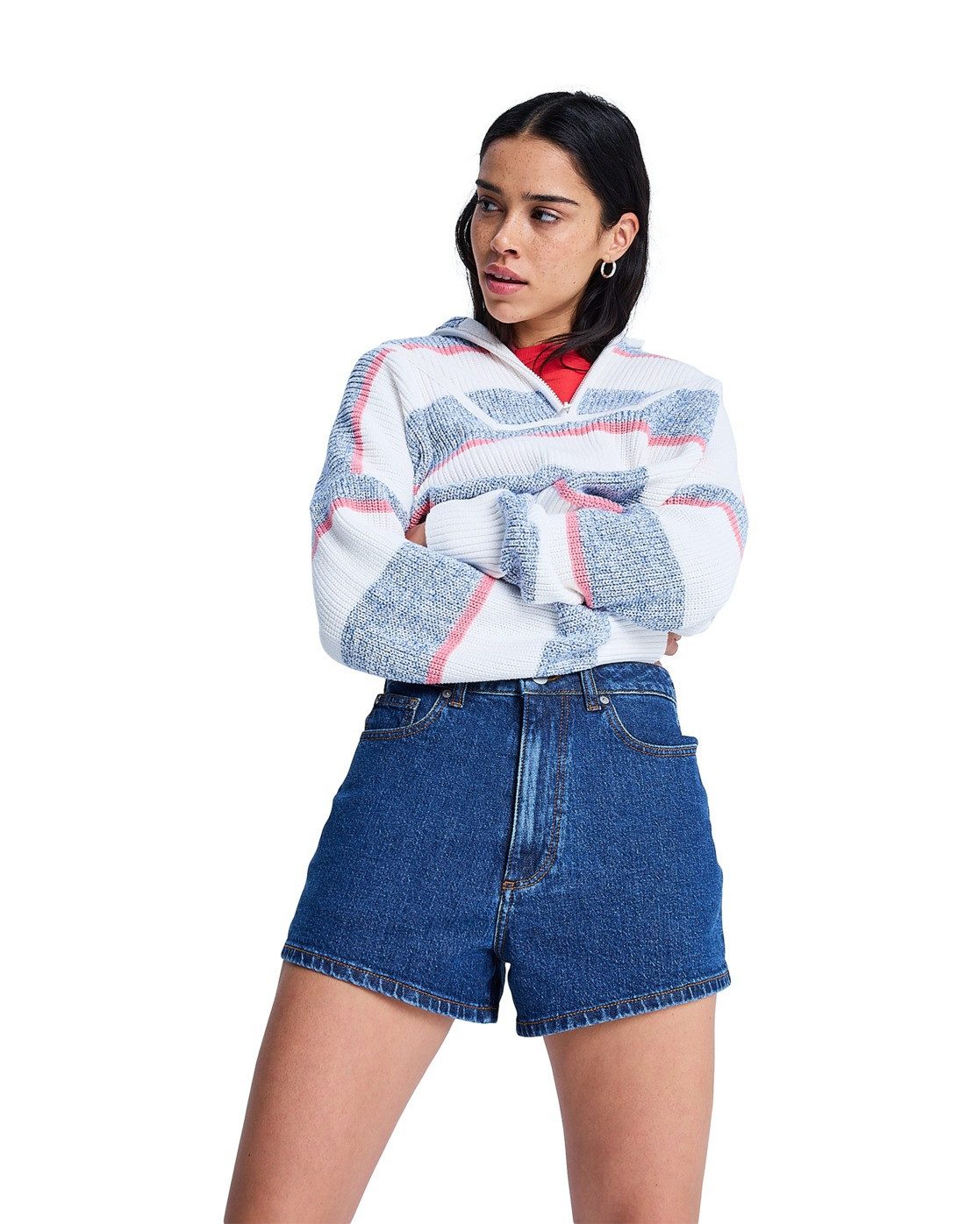 Roxy Jeansshorts Offshore Mid Ocean Blue