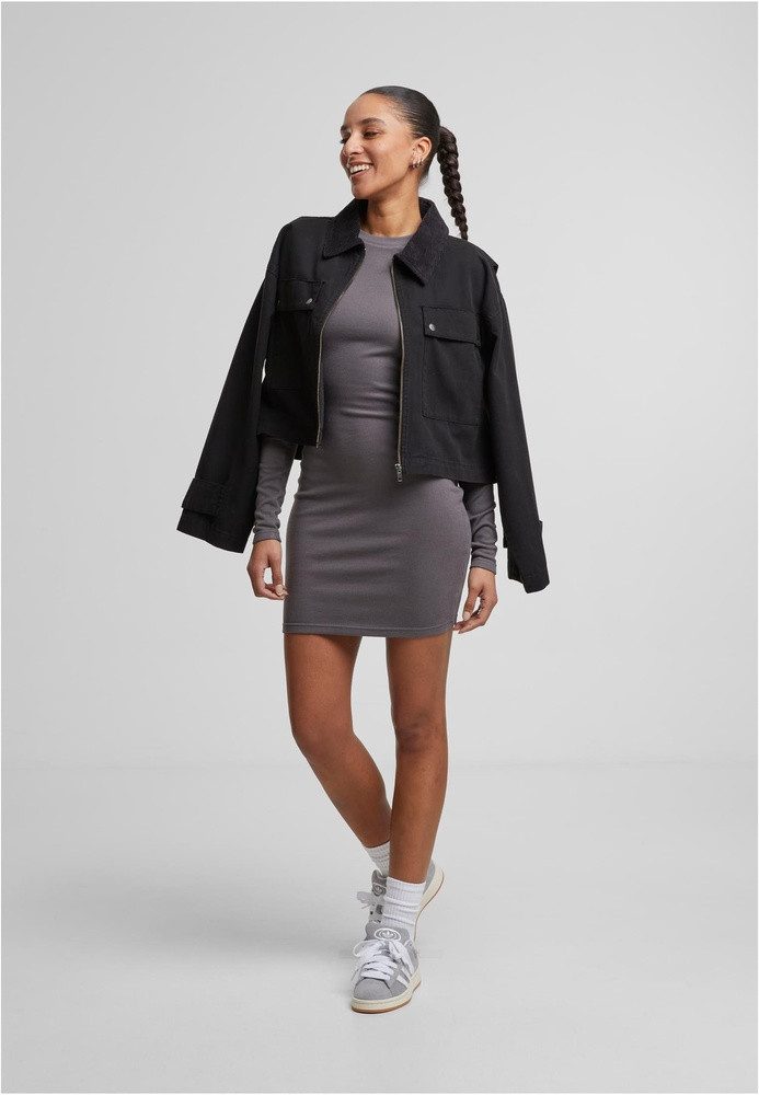 URBAN CLASSICS Kurzjacke Ladies Workwear Cropped Cotton Jacket