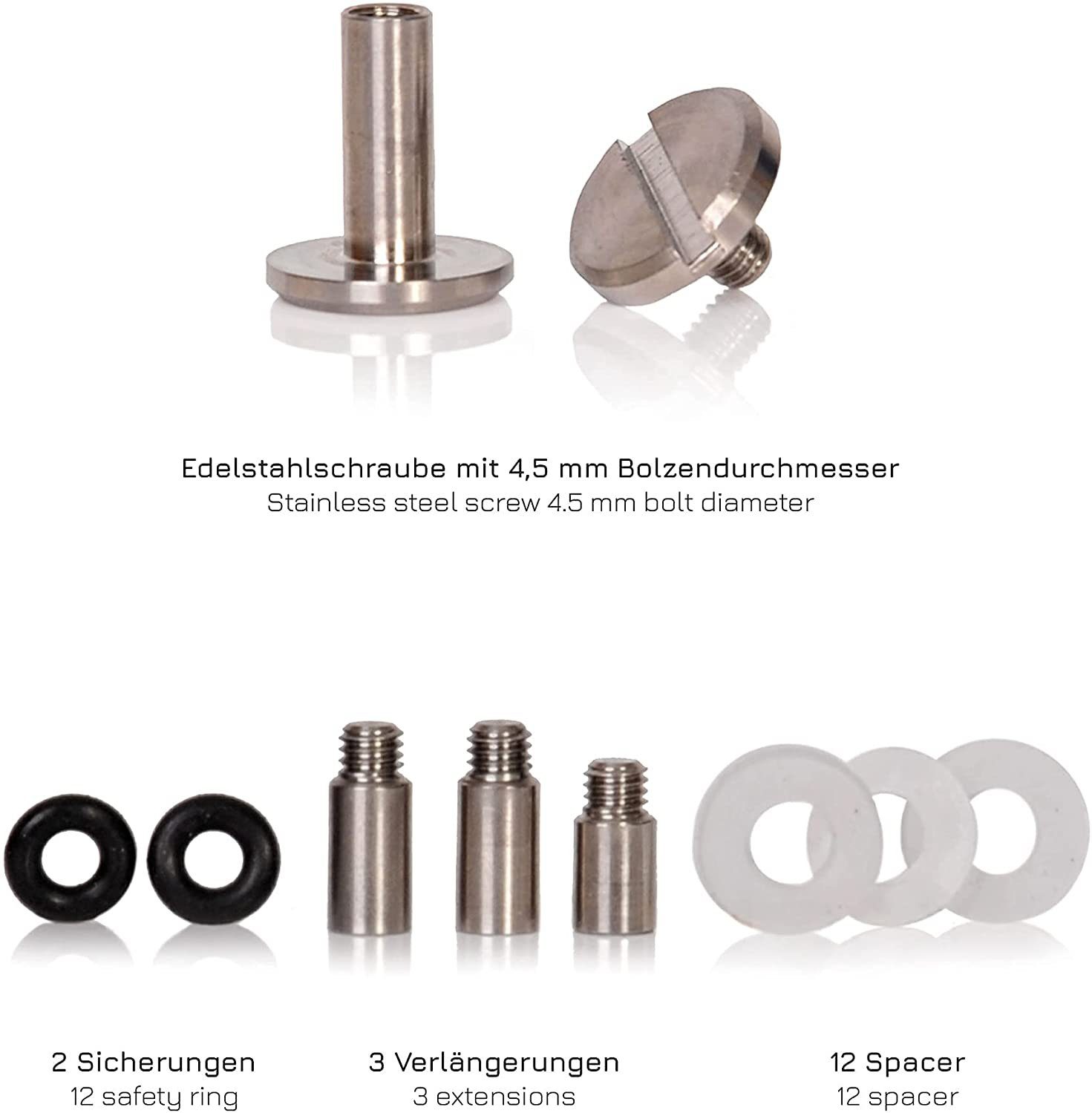 mit / Organizerleder Carbon-Schwarz & Schlüsseltasche Leder Donbolso Sschlüssel Edelstahl Edelstahlscheibe, Einkaufswagenlöser Schlüsselorganizer Edelstahl