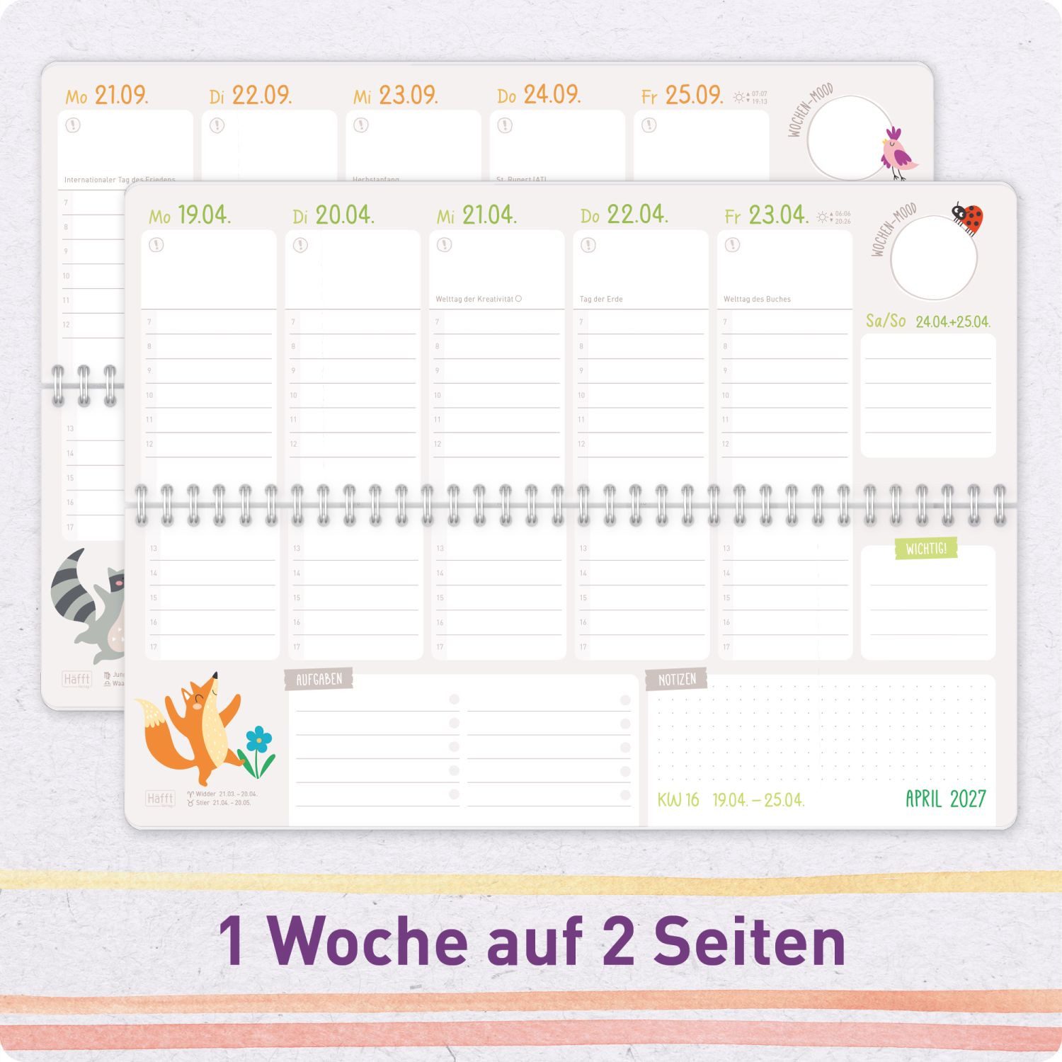 Häfft Lehrerkalender Tischkalender Erzieher 2026/2027 – Bild 4 von 5