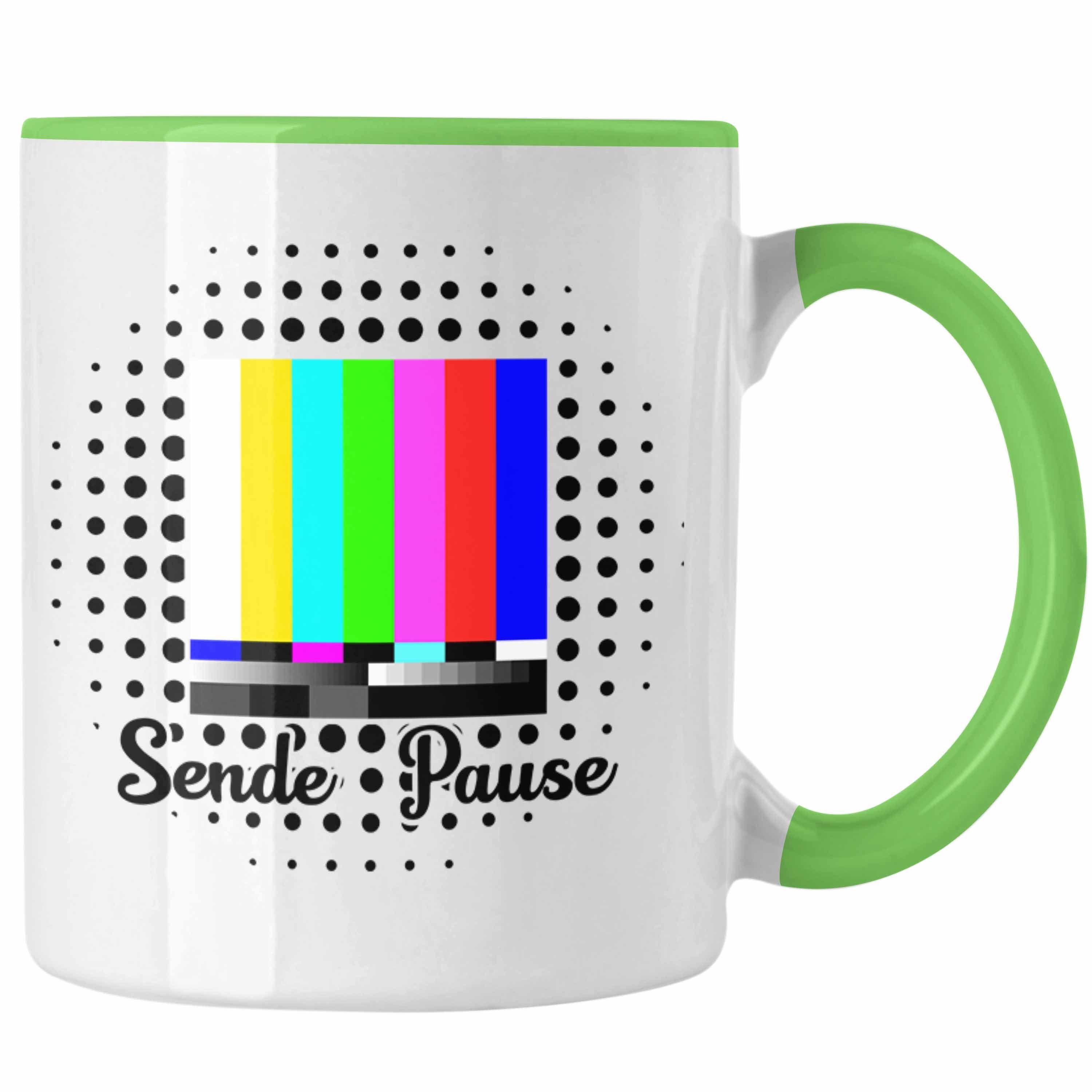 Tasse Trendation - Sendepause Tasse Geschenk 90er Jahre 80er Jahre Fan Gesch