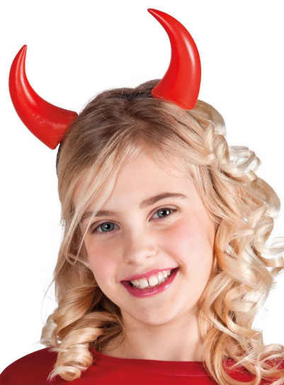 Boland Kostüm Teufelshörner Haarreif für Kinder, Witziger Kopfschmuck für Halloween und Fasching
