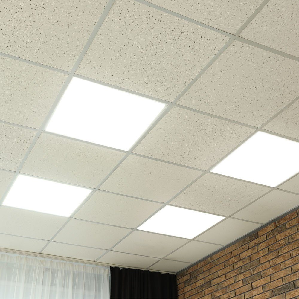 Deckenleuchte, verbaut, LED-Leuchtmittel Tageslichtlampe LED Deckenlampe Einbaulampe Panel V-TAC LED Rasterleuchte fest 6x