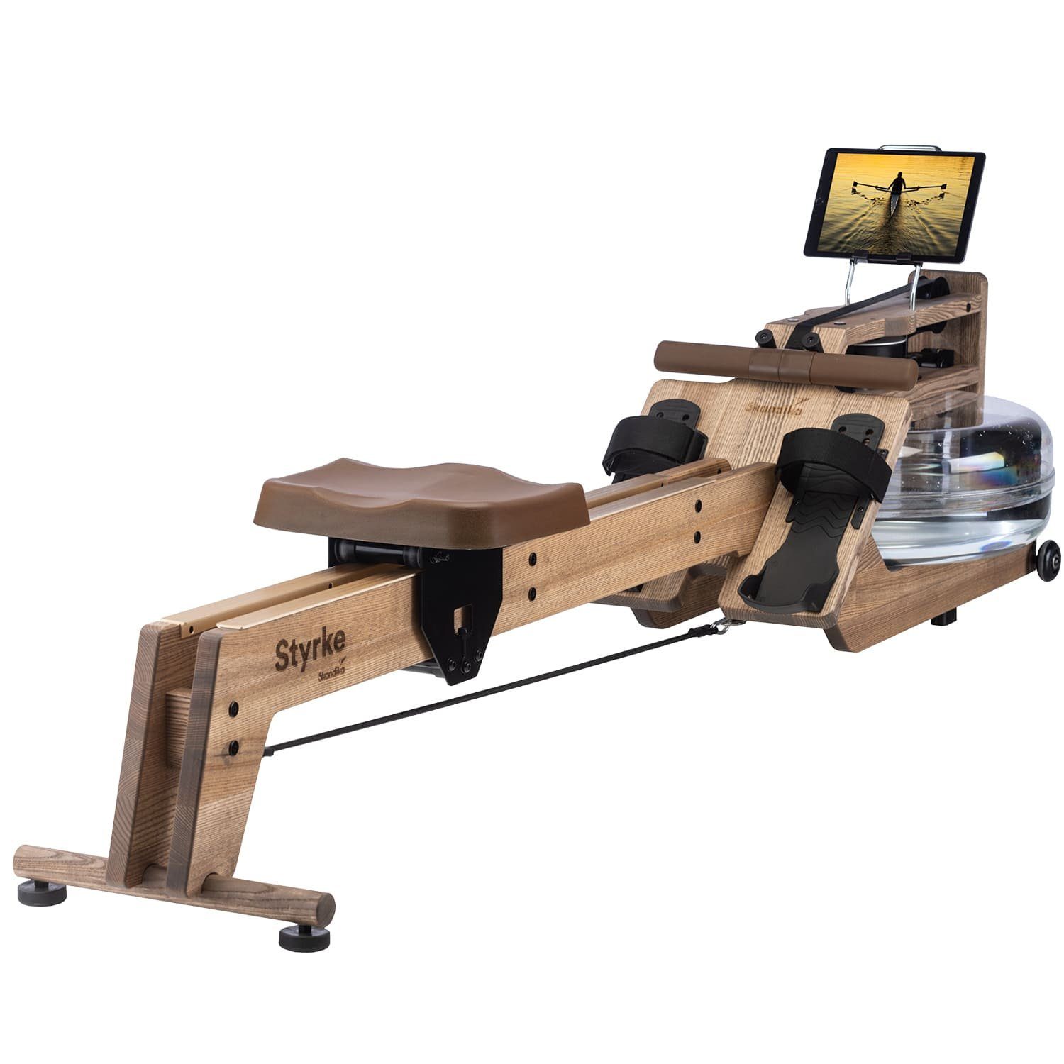 Skandika Rudergerät, Wasserrudergerät, Massive Esche aus Deutschland, Kinomap, bis 180 kg