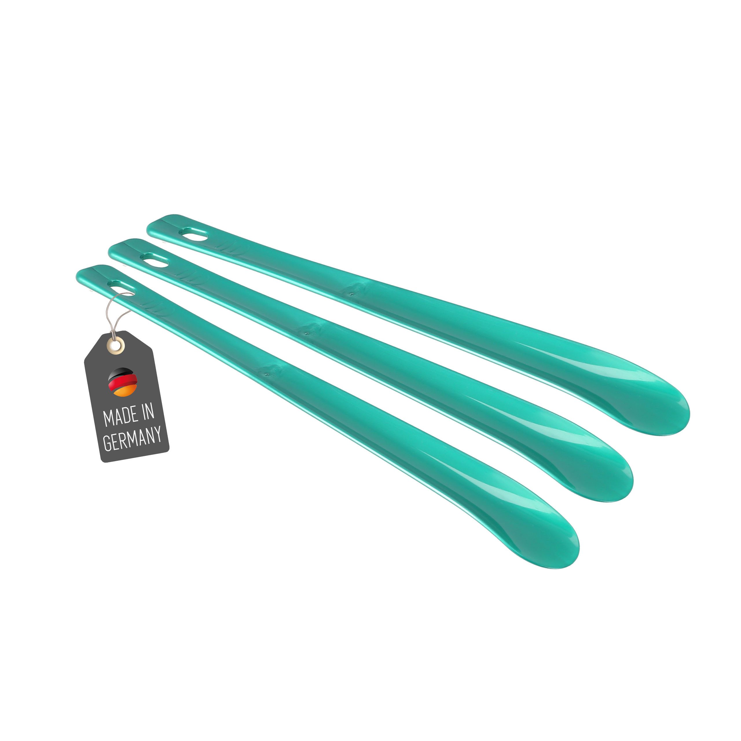 Schuhlöffel 3 Stück Set 35cm Farbwahl Kunststoff Schuhanzieher Schuhanziehhilfe
