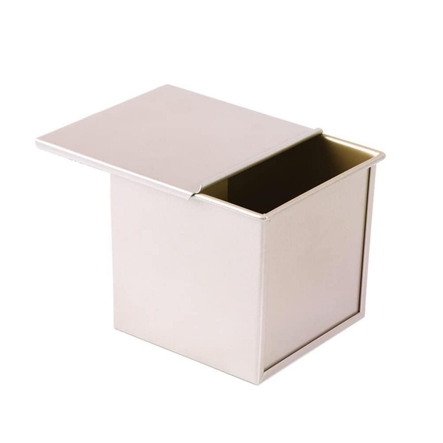 LuxusKollektion Brotbackform Brotbackform mit Deckel Quadrat Gold, (1-tlg)