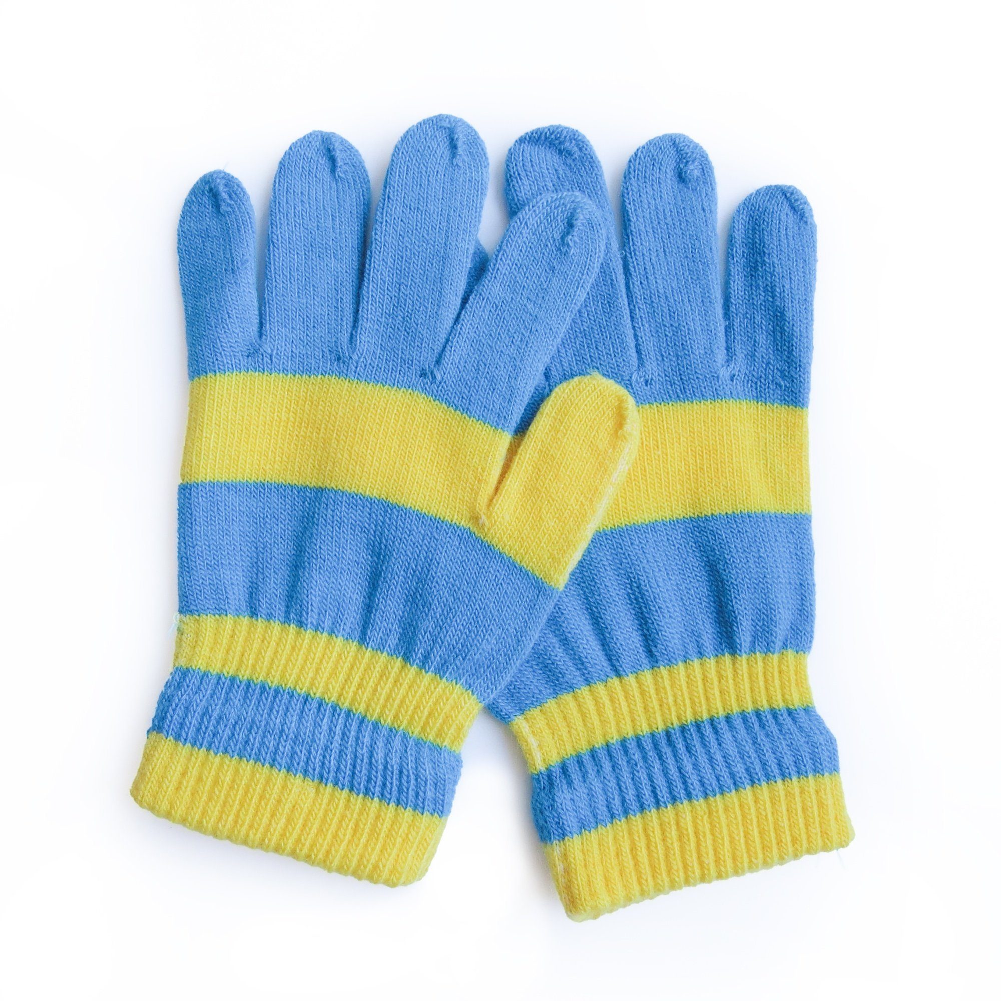 Sonia Originelli Strickhandschuhe Kinderhandschuhe gestreift abweichen, gelb Farben Onesize können