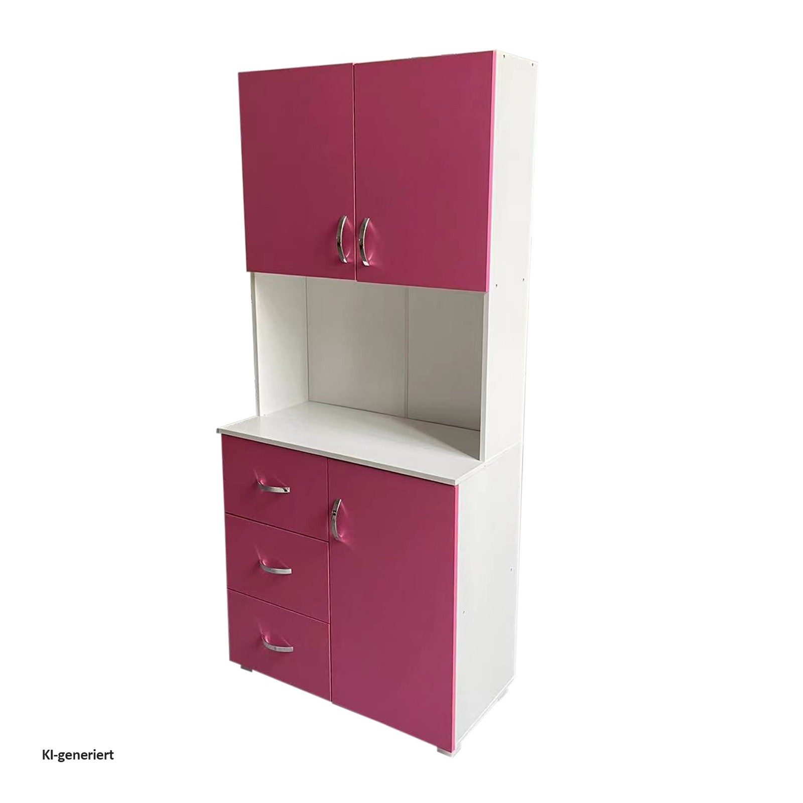 HTI-Living Kinderkleiderschrank Kinderzimmerschrank Pink Weiß (Stück, 1-St., 1 Schrank) Kleiderschrank Bücherregal 6 Regalfächer 3 Schubladen