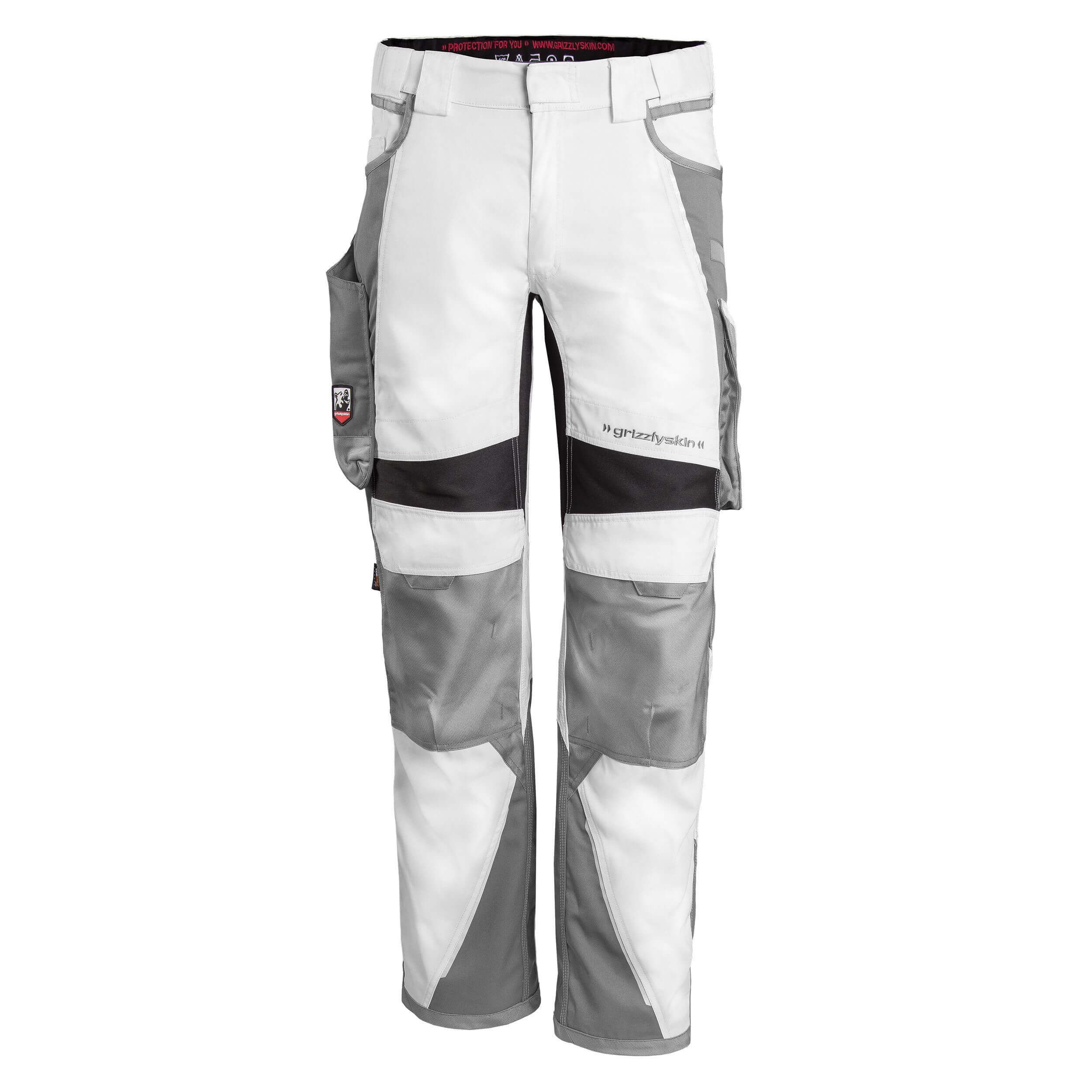 Qualitex Workwear Arbeitshose Bundhose "IRON" weiß/grau, Gr. S50