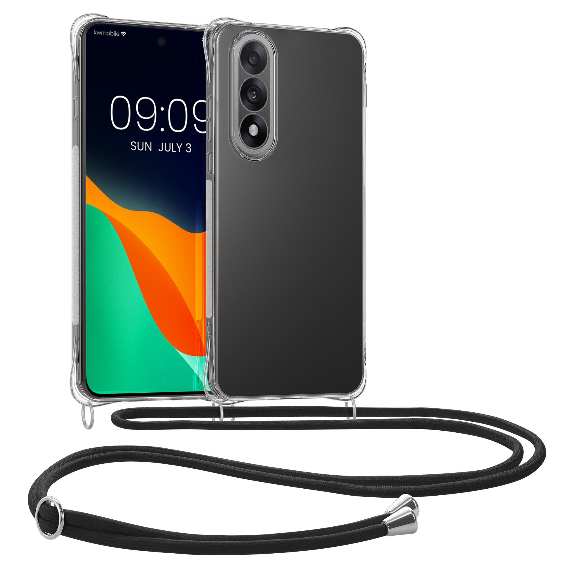 kwmobile Smartphone-Hülle Necklace Case für OnePlus Nord 5, Hülle Silikon mit Handykette - Band Handyhülle