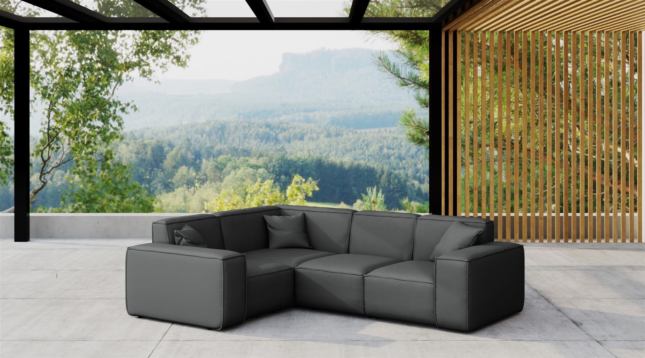 Loungesofa Gartenmöbel Garten Ecksofa SUMMER