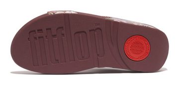 Fitflop LULU X JIM THOMPSON Pantolette, Keilabsatz, Sommerschuh, Schlappen mit zwei Bandagen