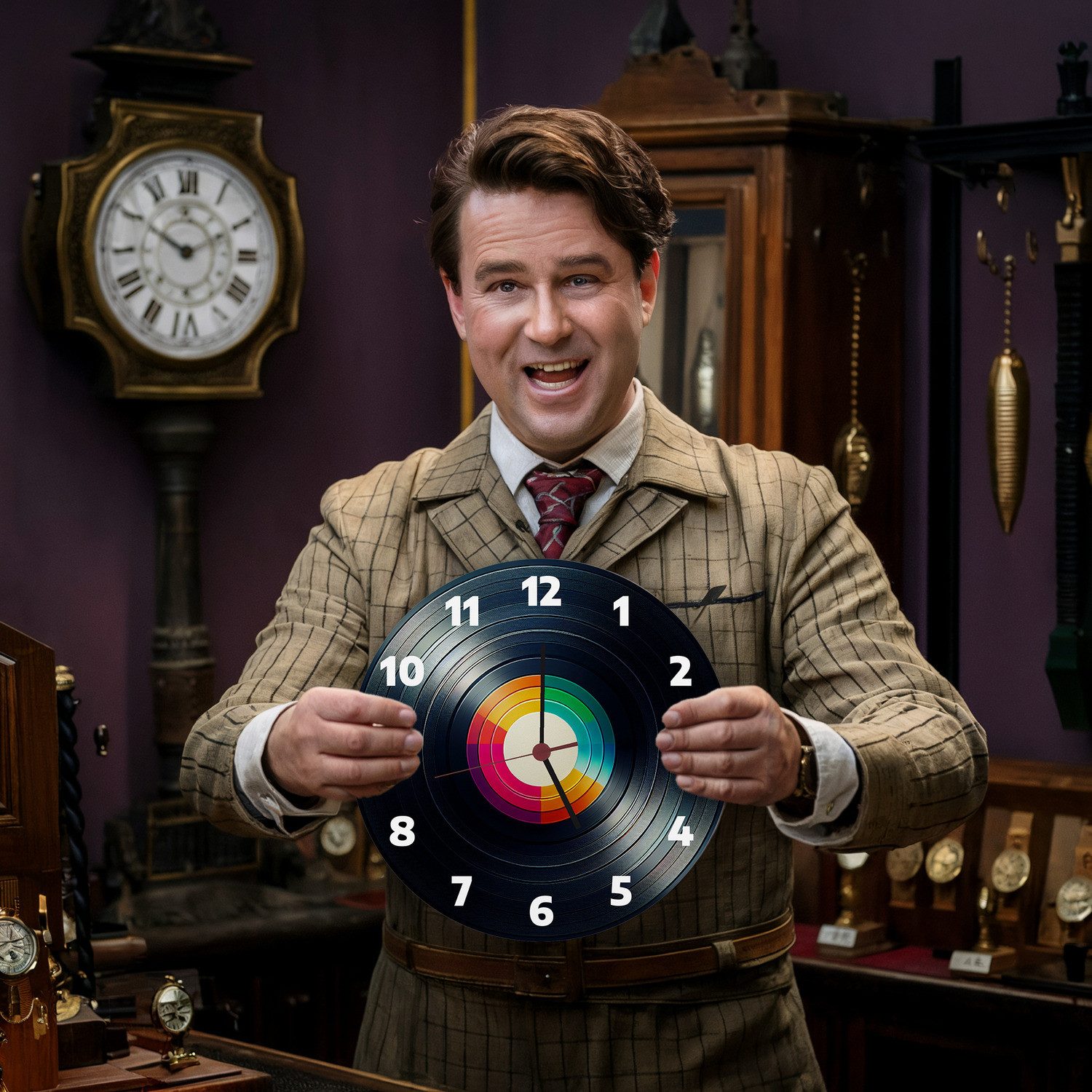 speecheese Wanduhr Schallplatte Wanduhr aus Alu günstig online kaufen