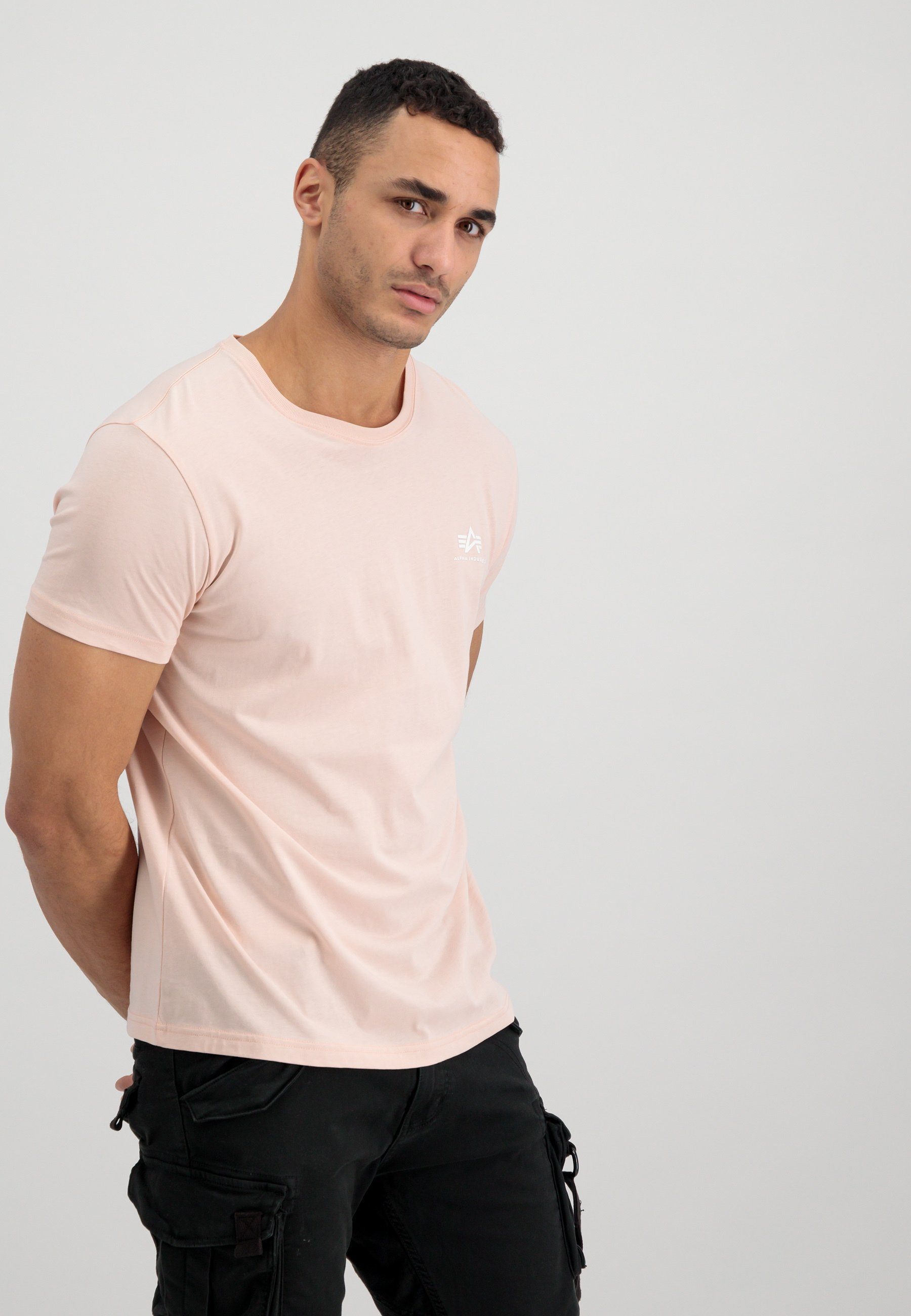Alpha Industries T-Shirt Alpha Men Industries T - T-Shirts Backprint pink