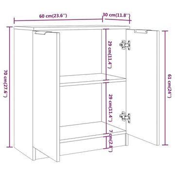 vidaXL Sideboard 3-tlg. Sideboard-Set Schwarz Holzwerkstoff (3 St)