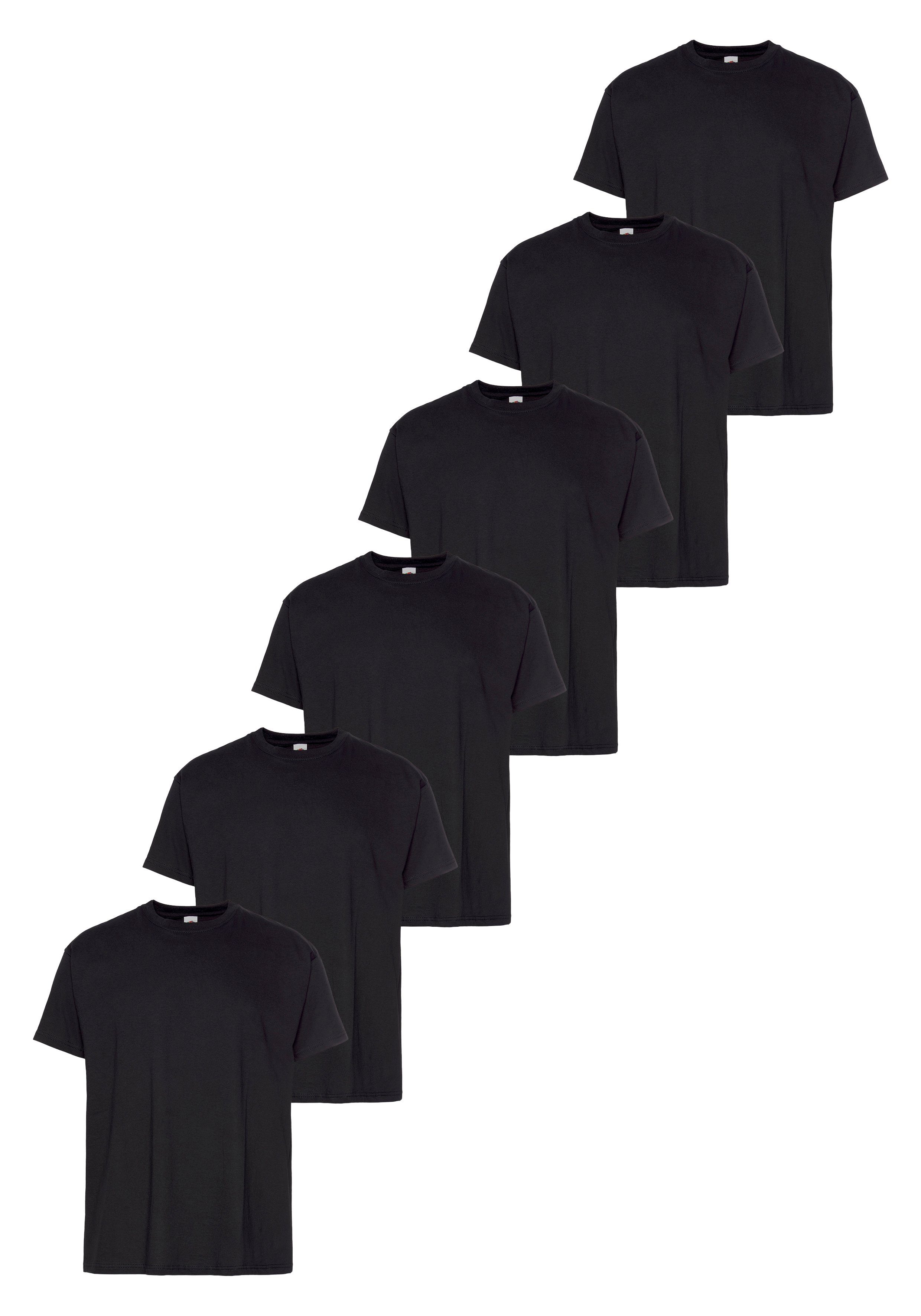 T-Shirt, sechs Stück in unterschiedlicher Farbkomination