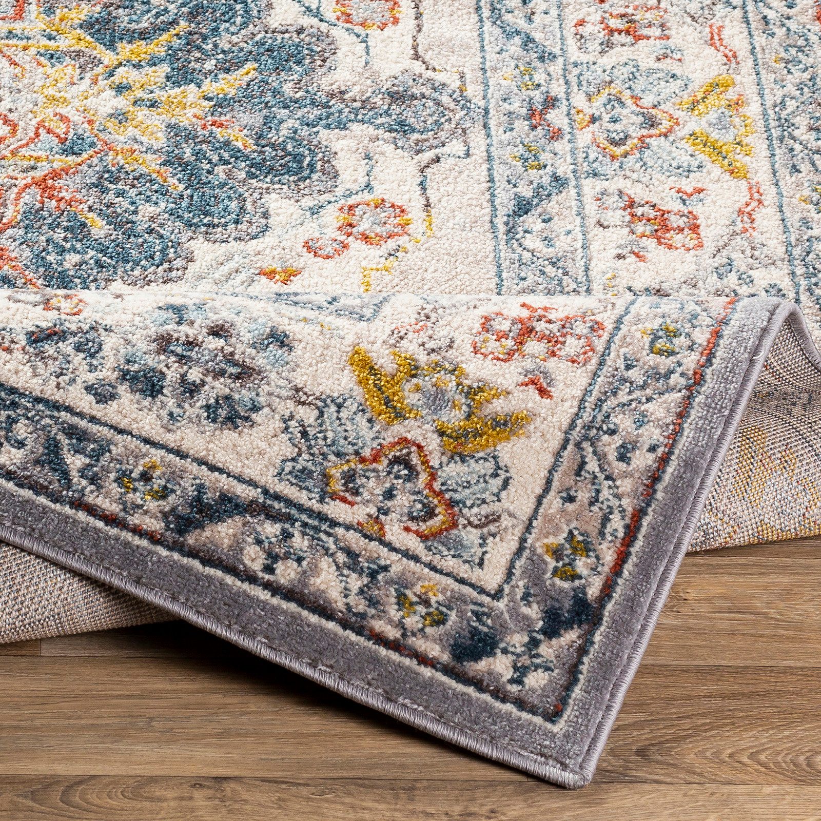 Livabliss Teppich Teppich CASABLANCA rund, rund, Höhe: 13 mm, Vintage Orientteppich, Kurzflor Boho Wohnzimmerteppich, Läufer