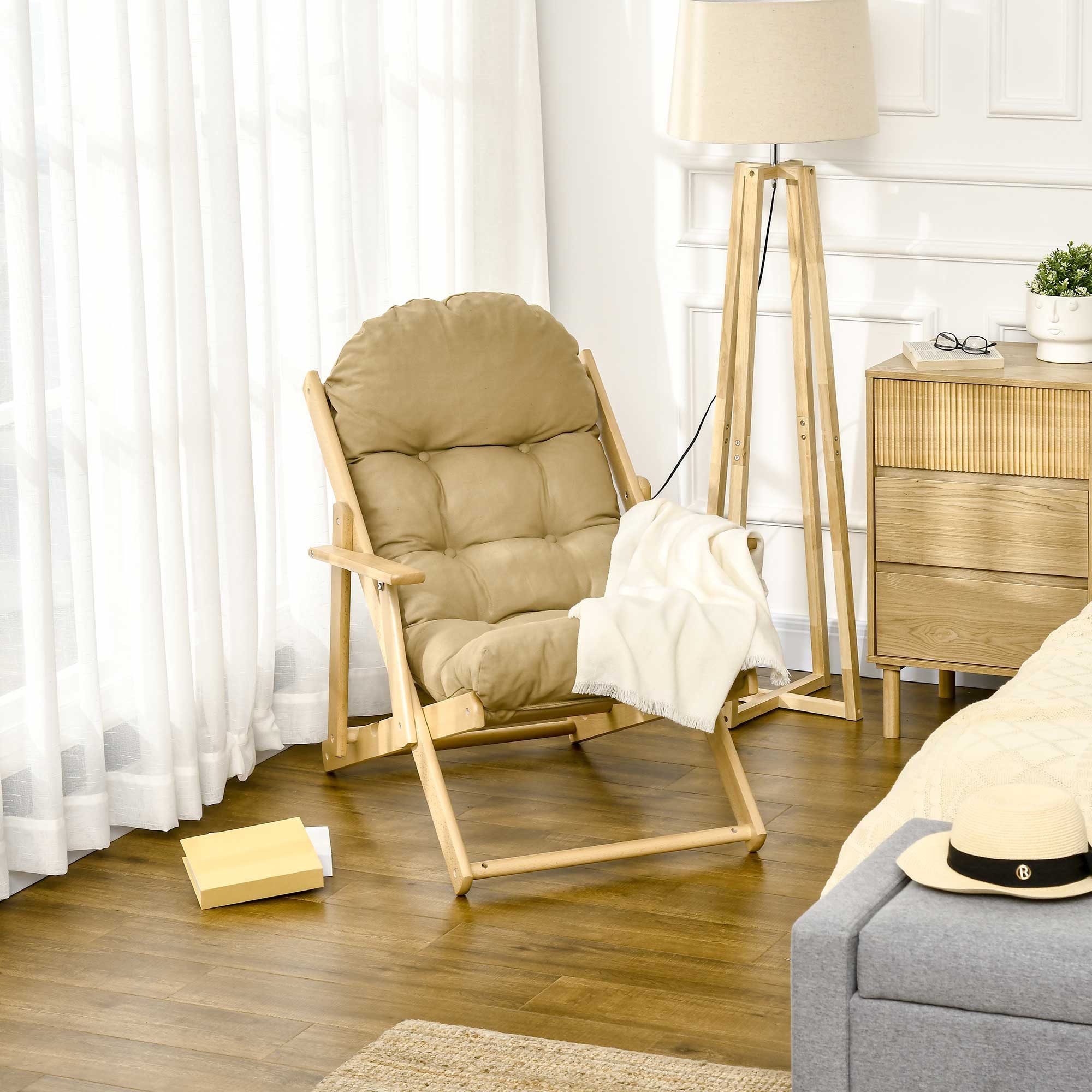 HOMCOM Relaxsessel klappbar, mit Leinenoptik (Polstersessel, günstig online kaufen