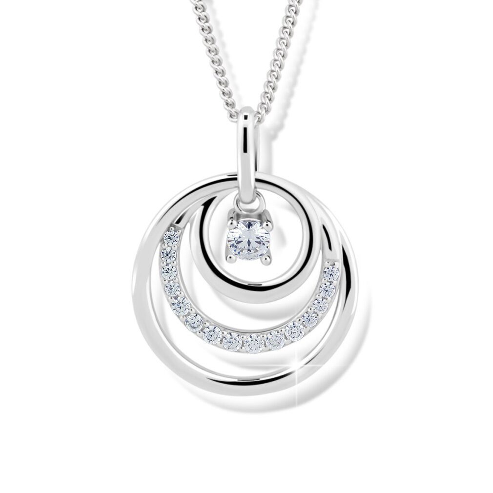 Modesi Kette mit Einhänger Beautiful silver necklace J328CZ-W (chain, pendant)