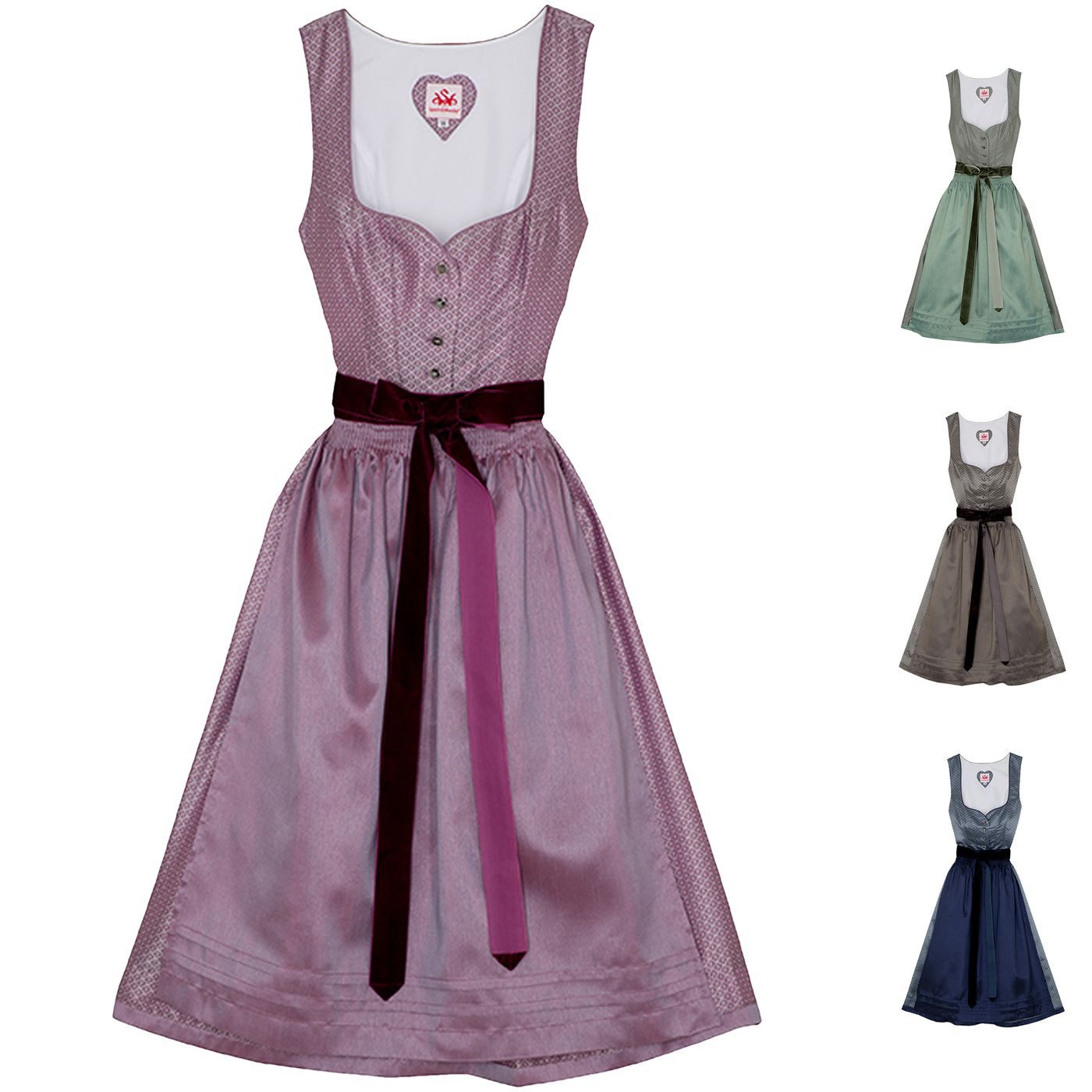 SPIETH & WENSKY Dirndl Deich Dirndl Dirndl Deich Lange-Dirndl Kleid 2-teiliges Trachtenkleid mehr