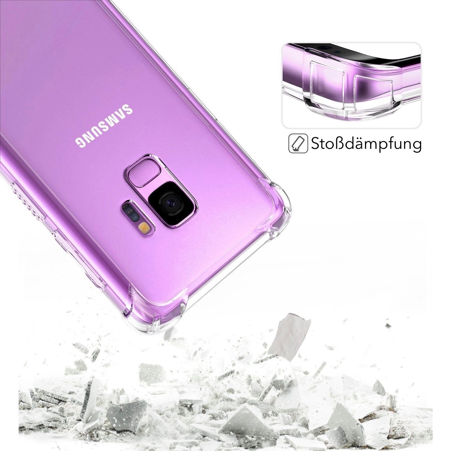 AVANA Handyhülle für Samsung Galaxy S9 / S9 Plus Hülle Schutzhülle Klar Bumper Case, Cover, Durchsichtig, Transparent