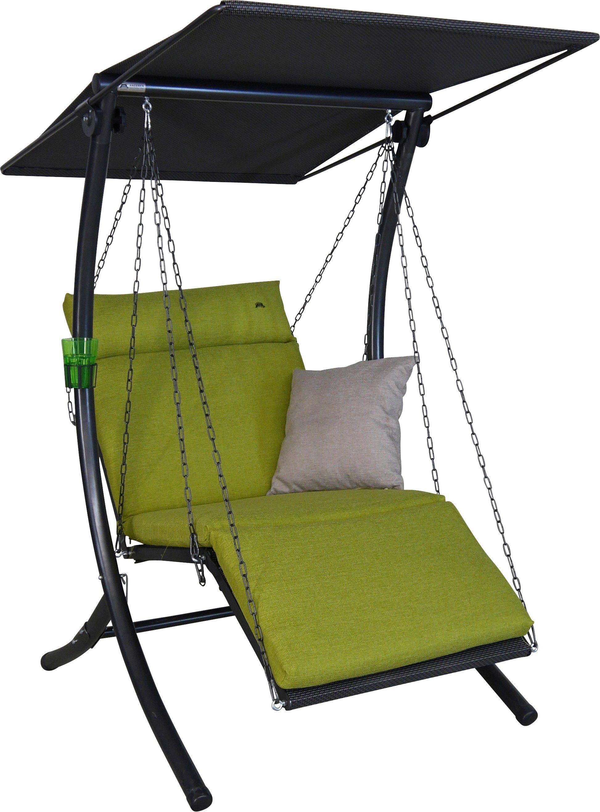 Angerer Freizeitmöbel Hollywoodschaukel Swing Smart, 1-Sitzer, Bettfunktion,  Standfläche (B/T/H): ca. 100x145x160 cm
