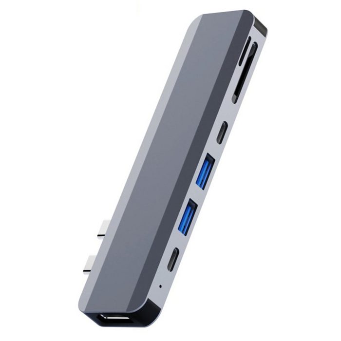 GelldG USB-C Hub für MacBook Kompatibel mit USB-C Multifunktionsanschluss USB-Adapter