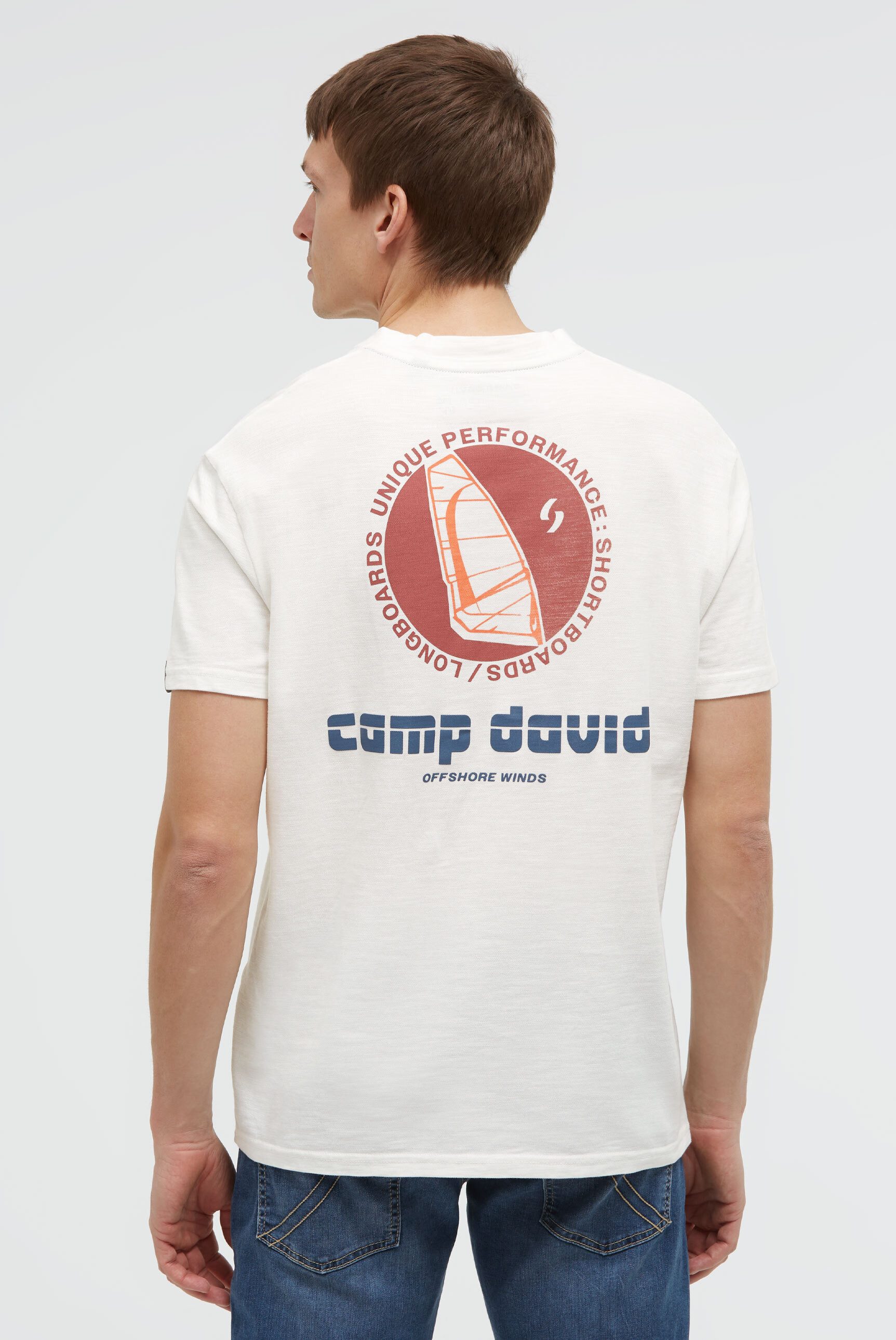 CAMP DAVID Rundhalsshirt aus Baumwolle